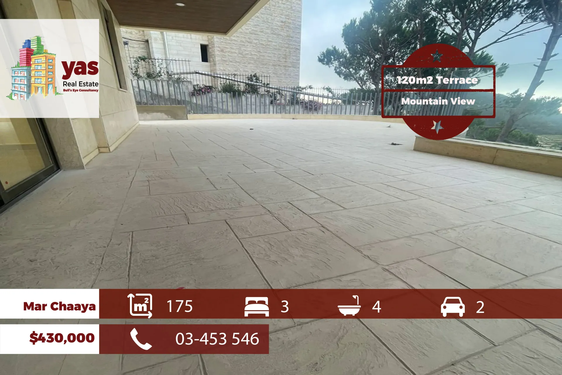 Apartment for Sale in Mar Chaaya - 3 bed, 4 bath