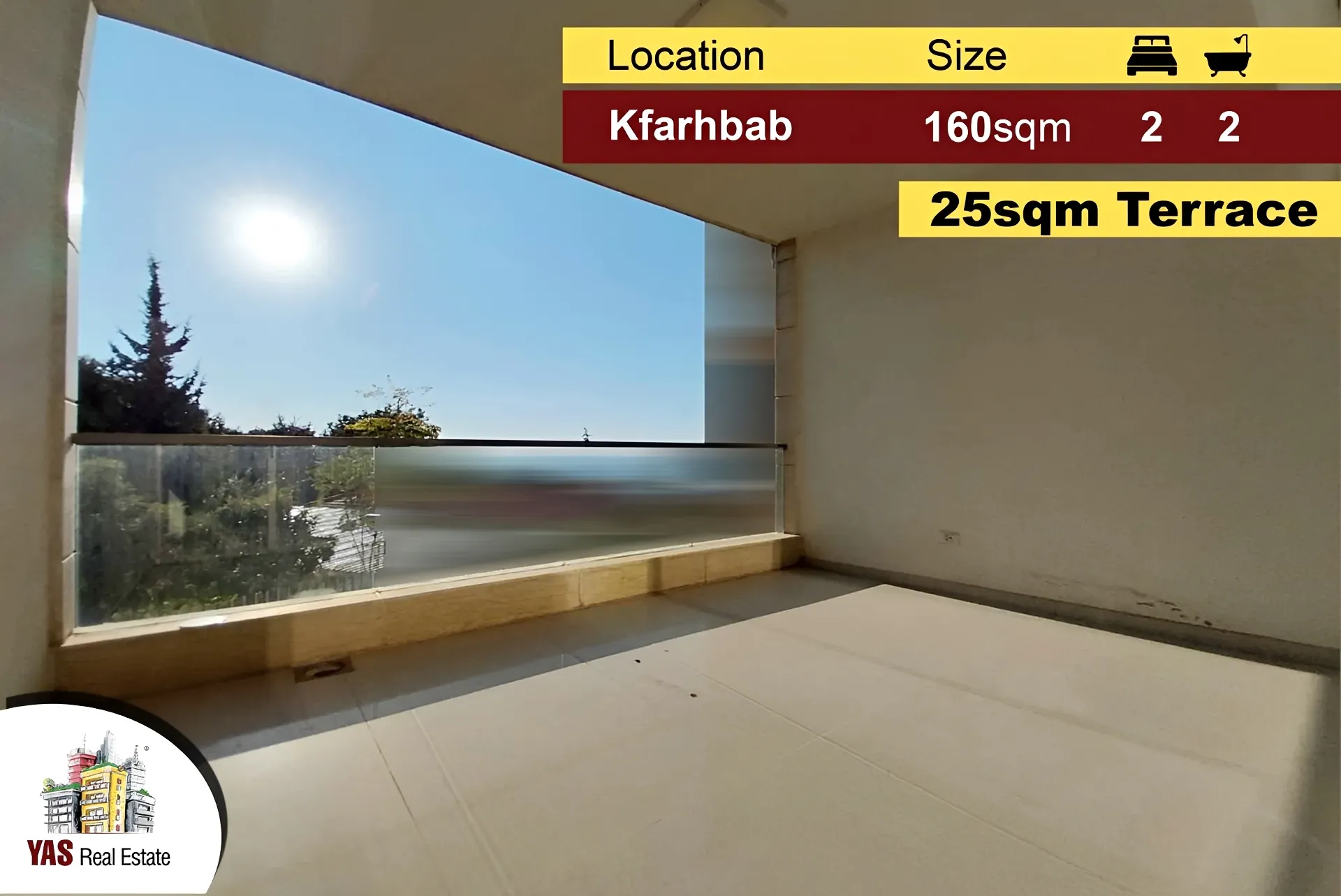 Apartment for Sale in Kfar Hbab - 2 bed, 2 bath