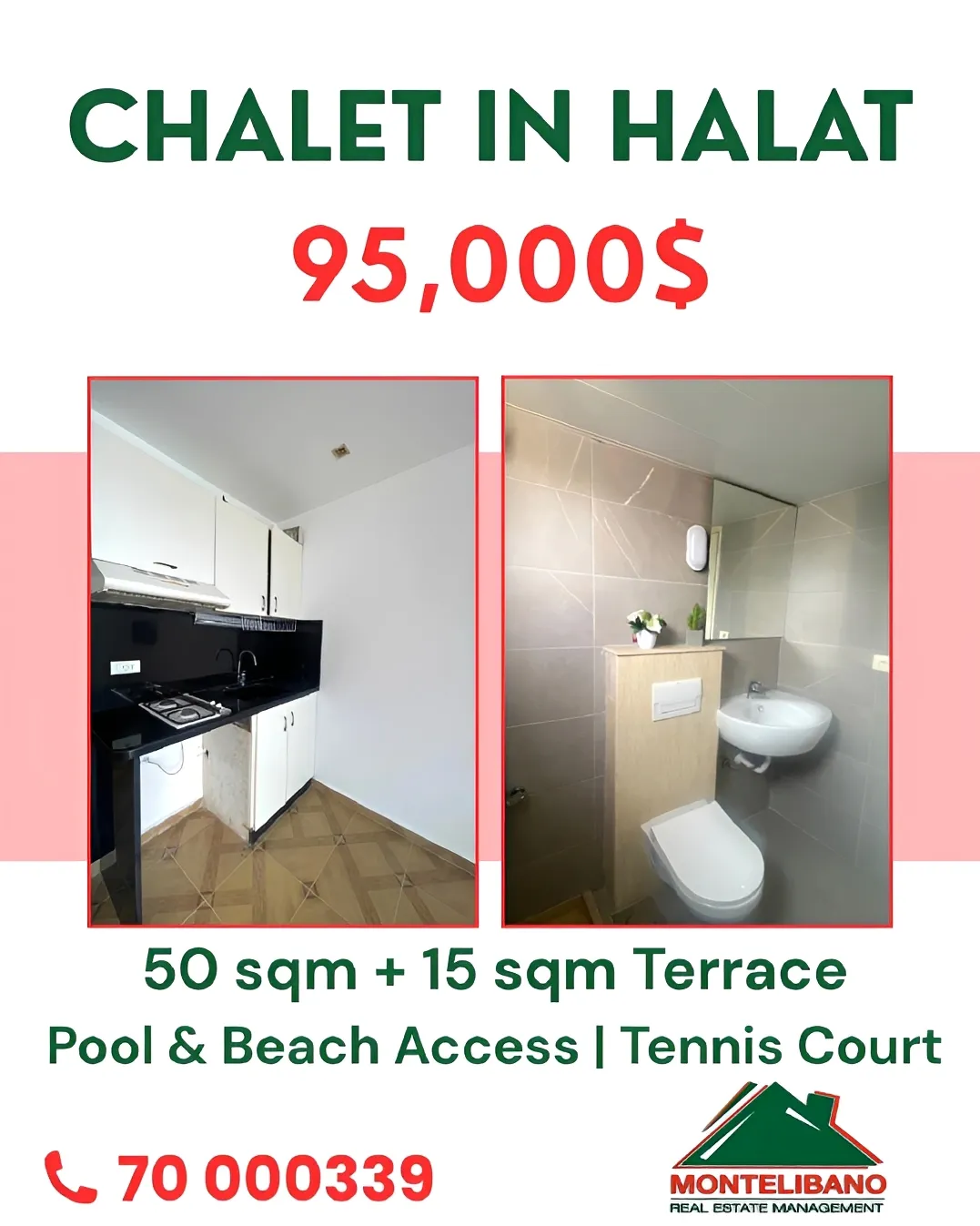 Chalet for sale in Halat, Lebanon - 1 bed, 1 bath