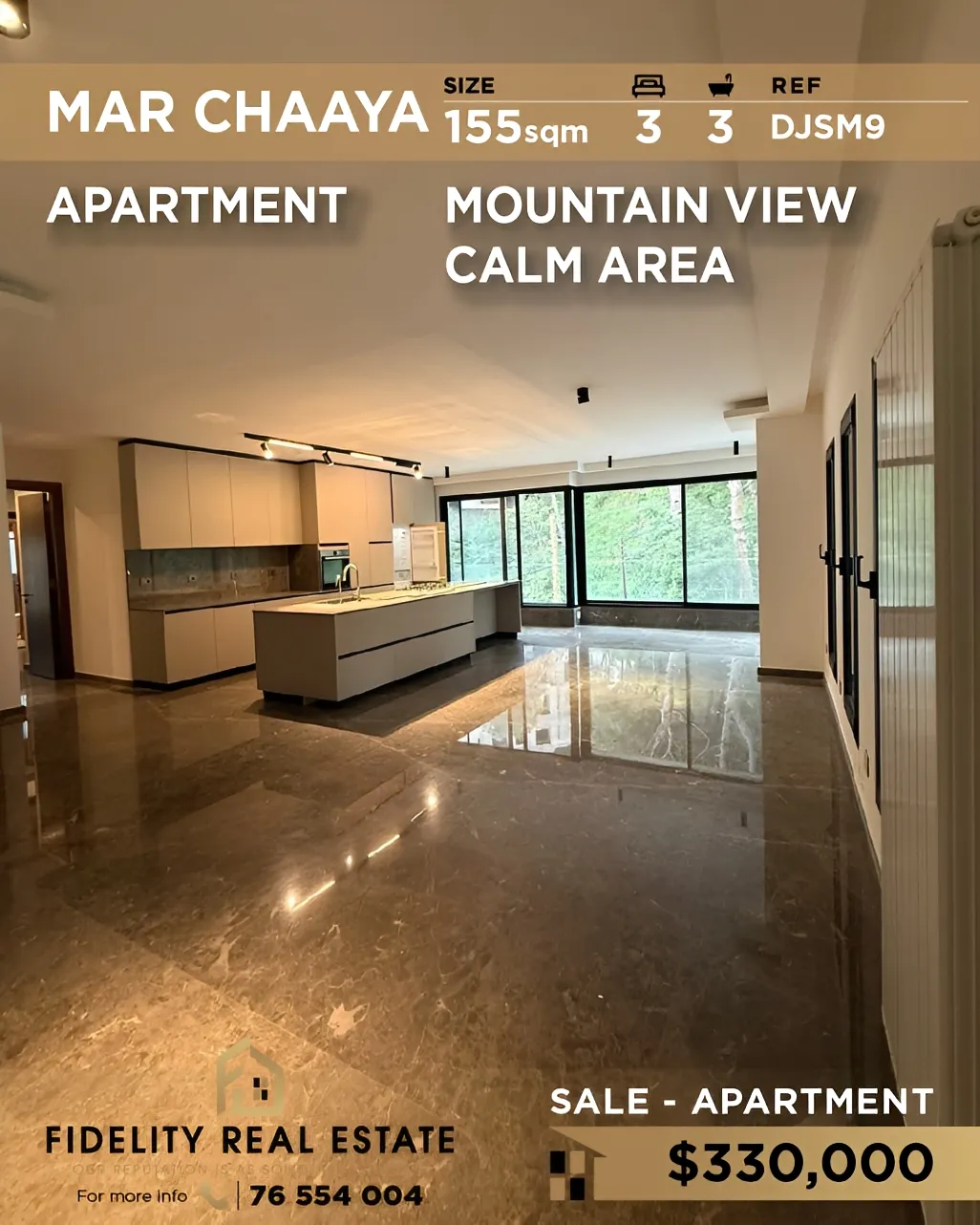 Apartment for sale in Mar Chaaya, Lebanon - 3 bed, 3 bath
