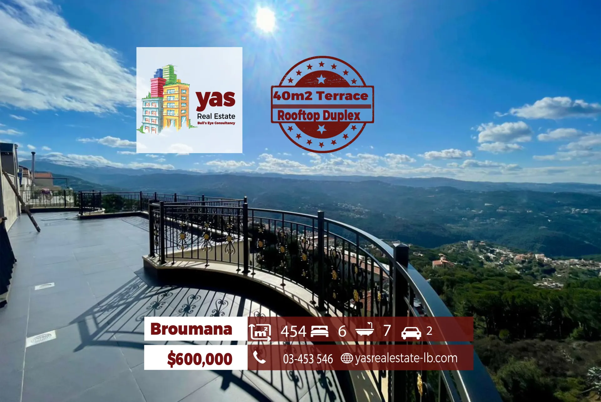 Apartment for Sale in Broumana - 6 bed, 7 bath