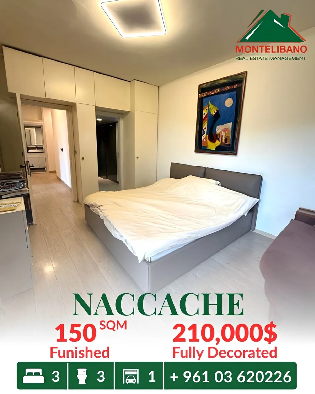 Apartment for sale in Naccache