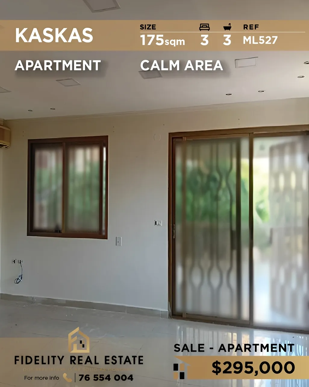 Apartment for sale in Kaskas, Beirut - 3 bed, 3 bath