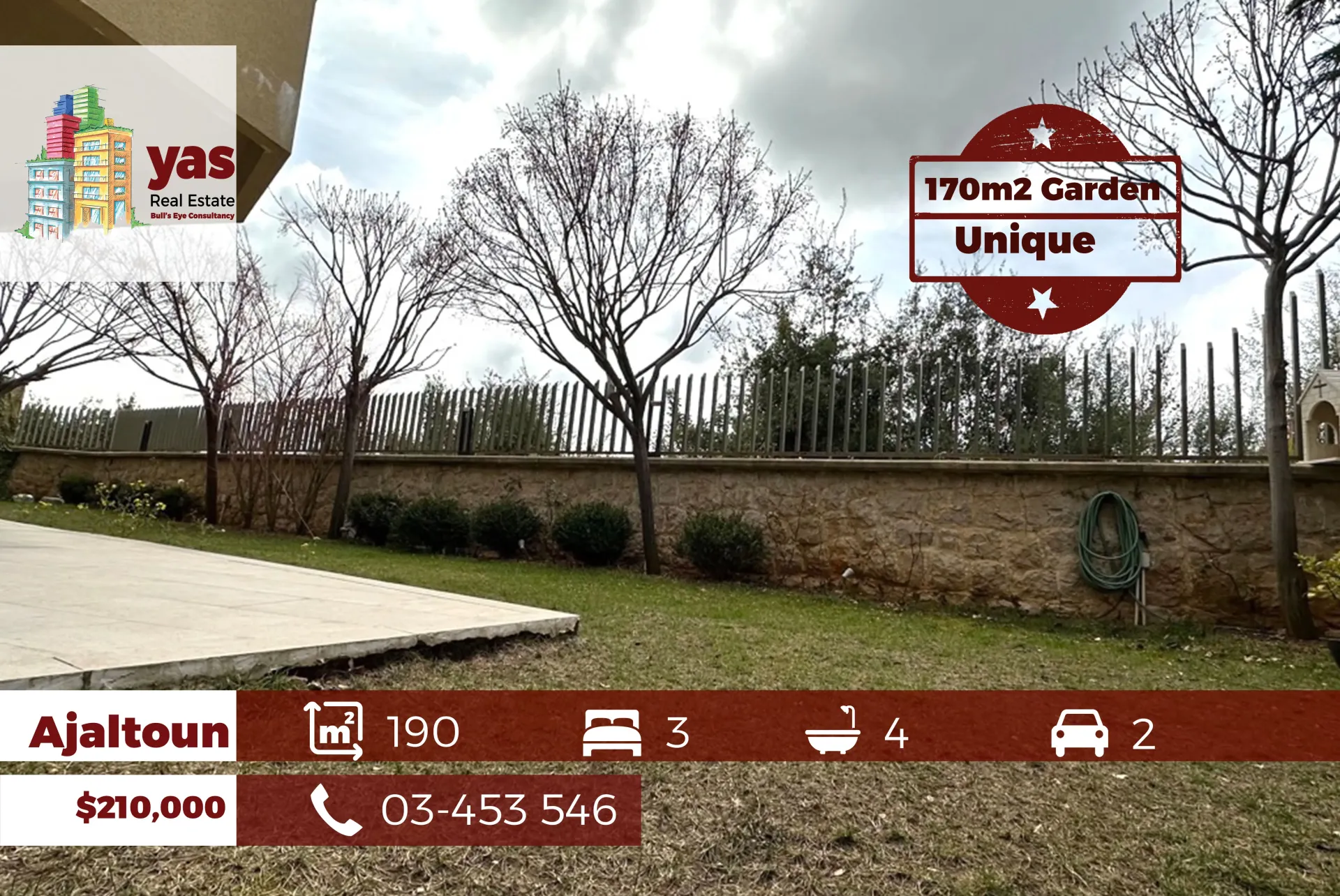 Apartment for Sale in Ajaltoun