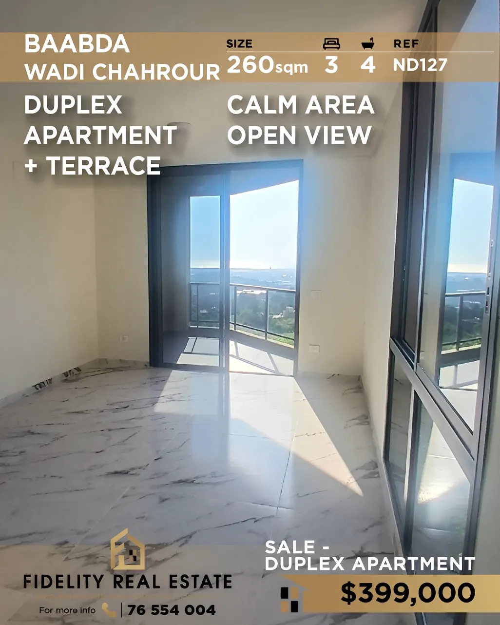 Duplex for sale in Wadi Chahrour El Oulya, Lebanon - 3 bed, 4 bath