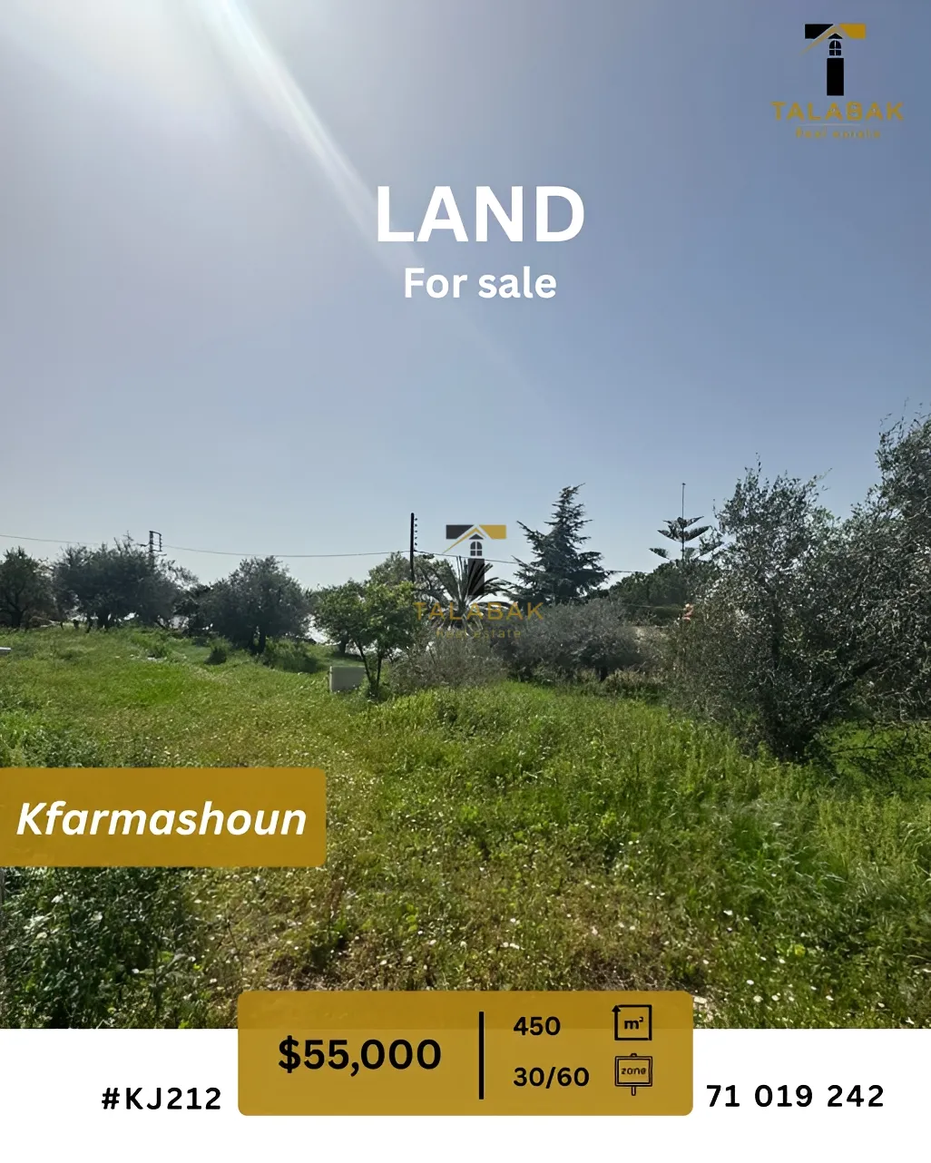 Residential Land for sale in Kfar Mashoun, Lebanon