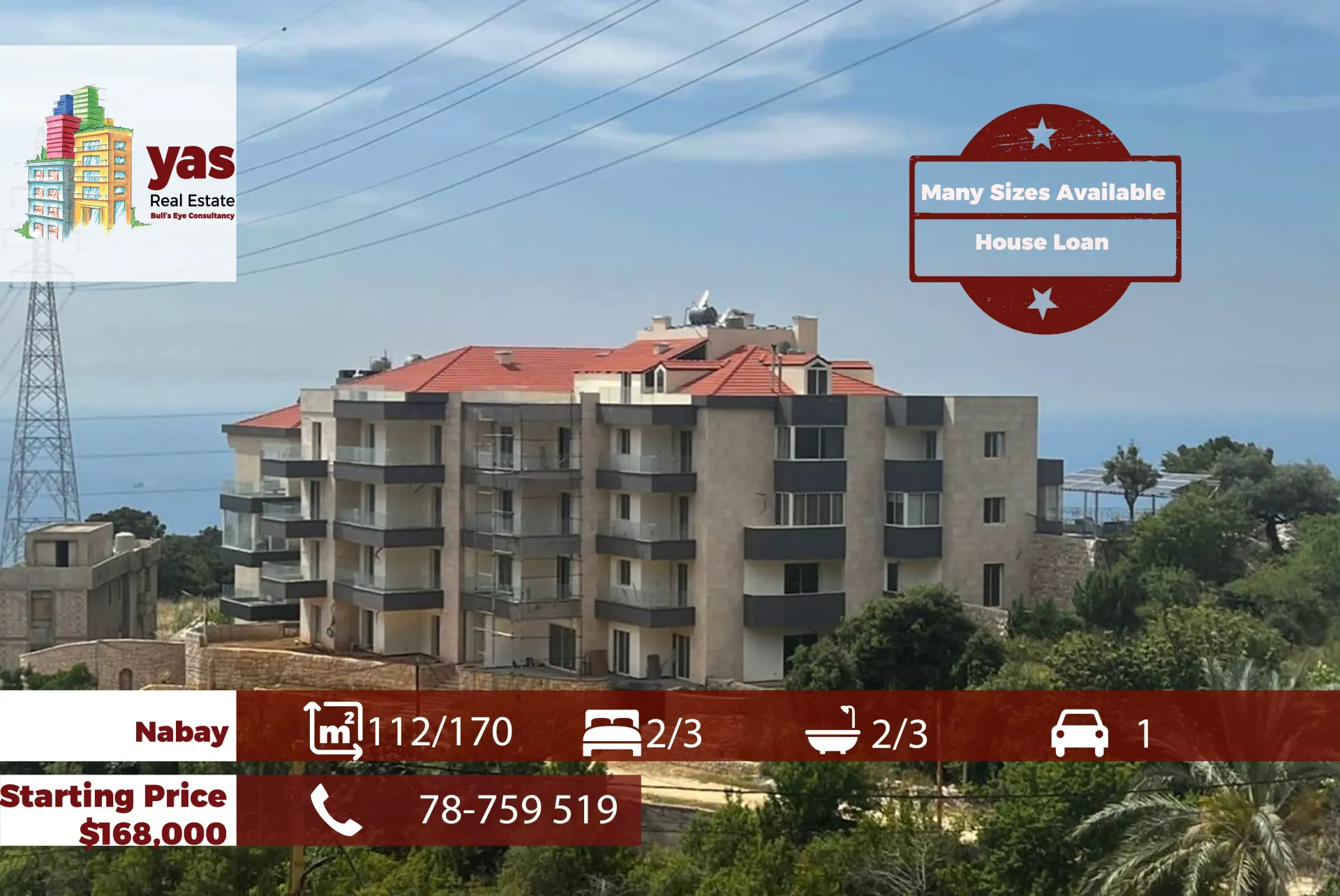 Apartment for Sale in Nabay - 2 bed, 3 bath