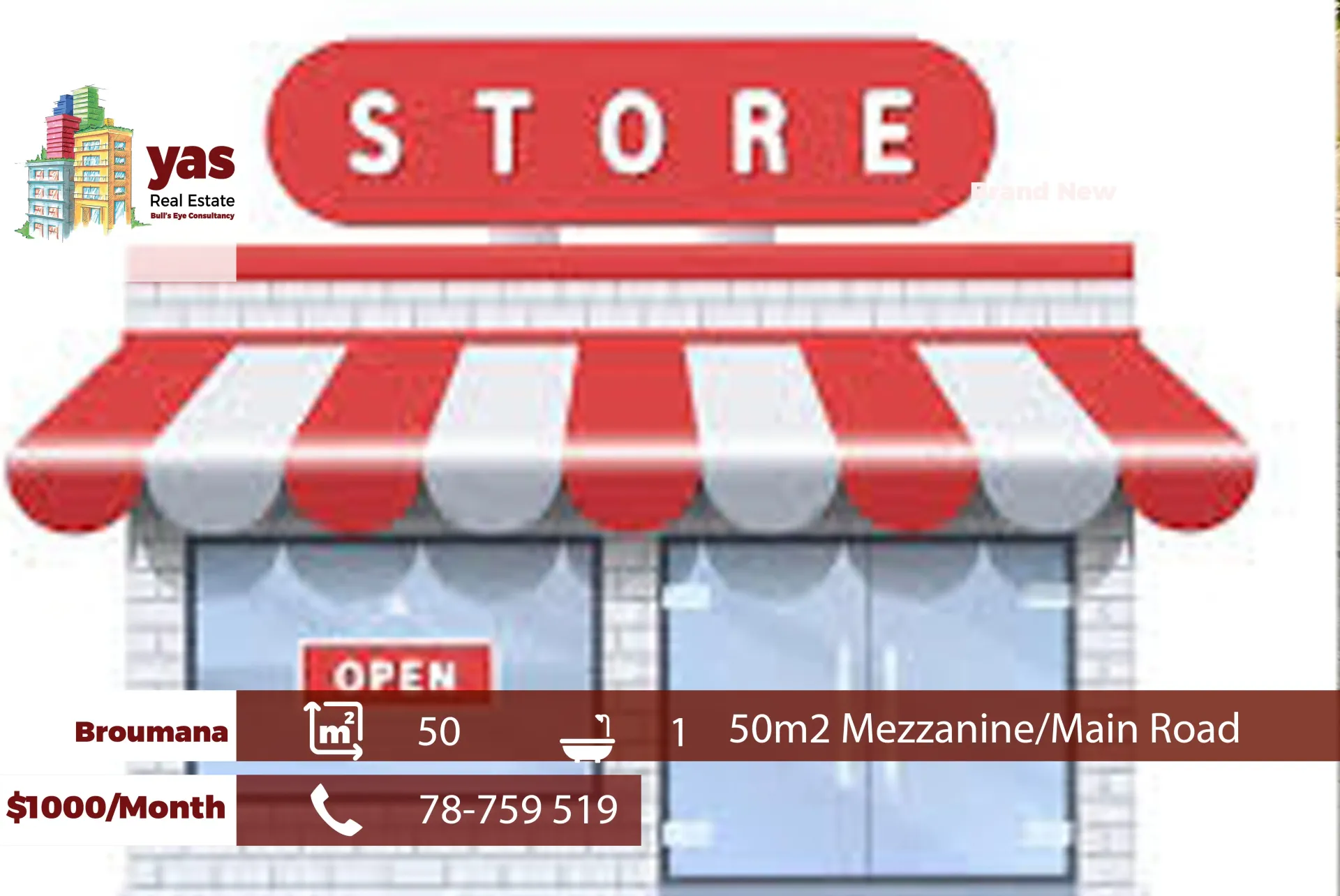 Shop for rent in Broumana