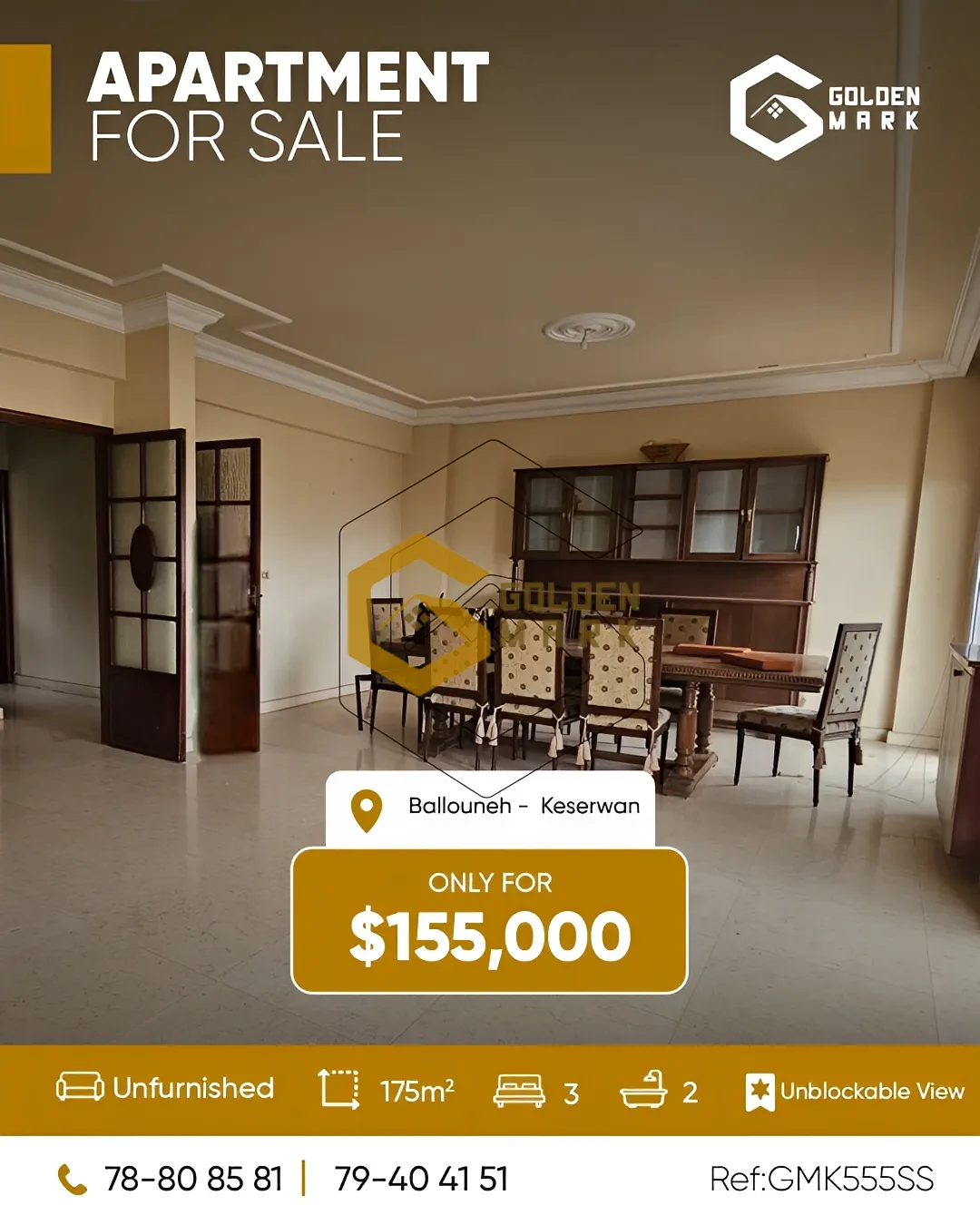 Apartment for Sale in Ballouneh