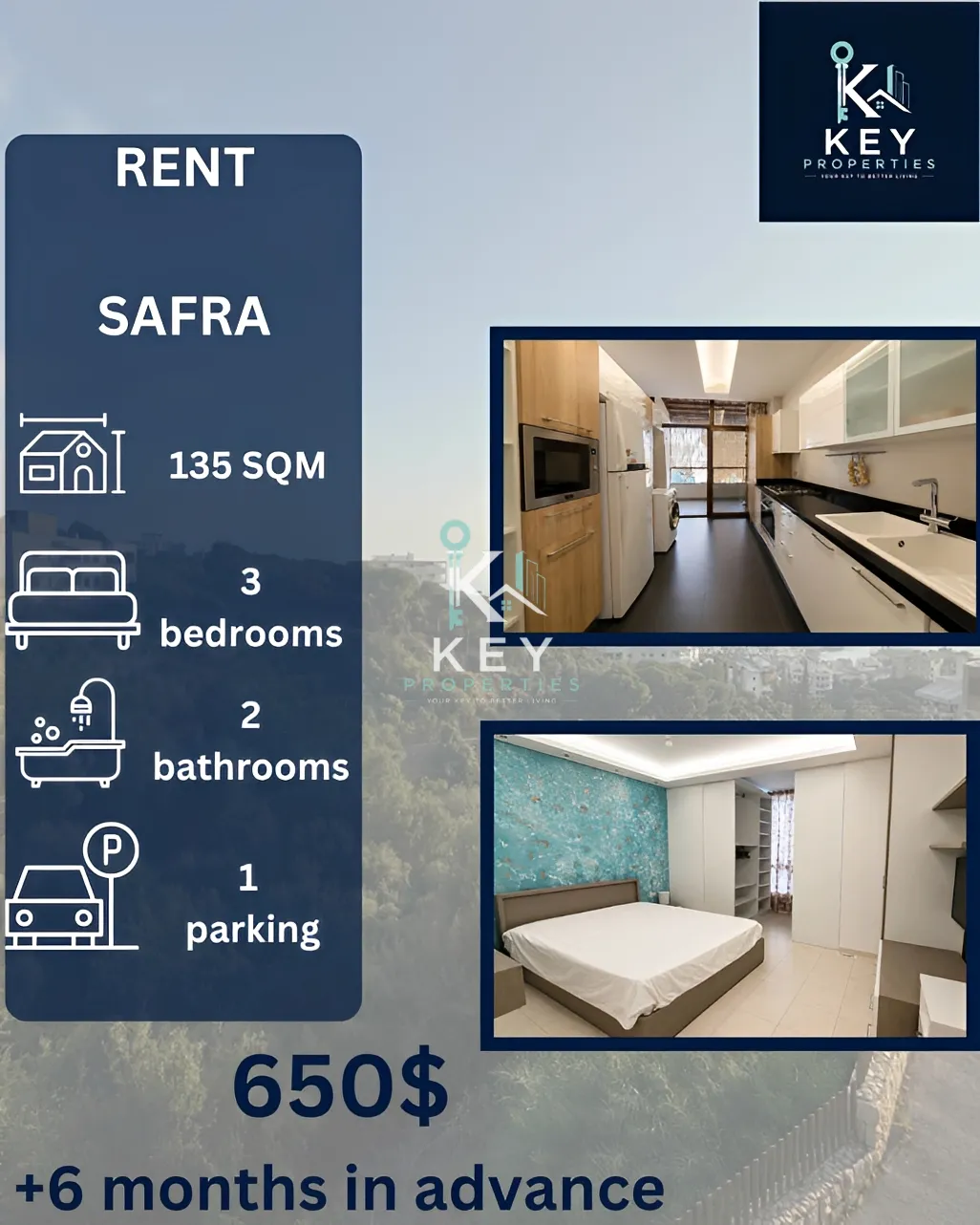 Apartment for rent in Safra