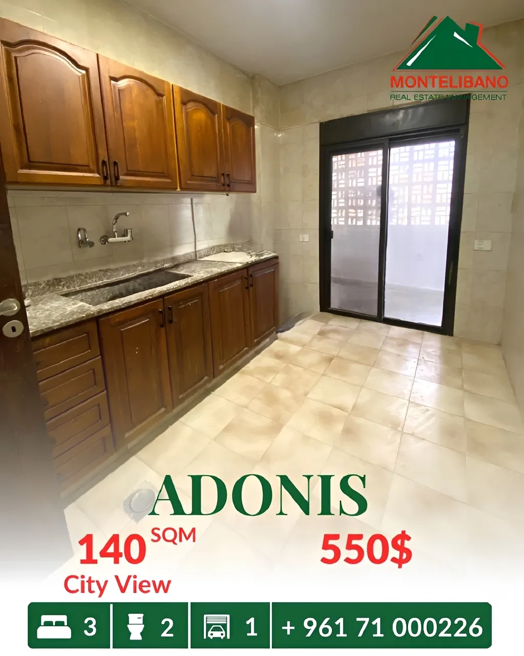 Apartment for rent in Adonis, Lebanon - 3 bed, 2 bath