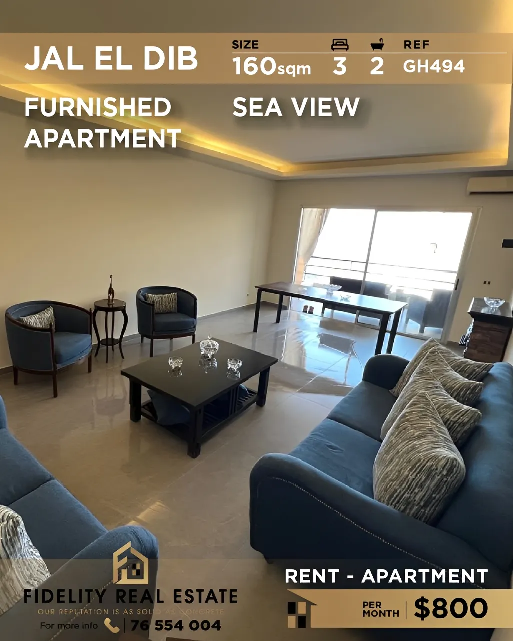 Apartment for rent in Jal El Dib, Lebanon