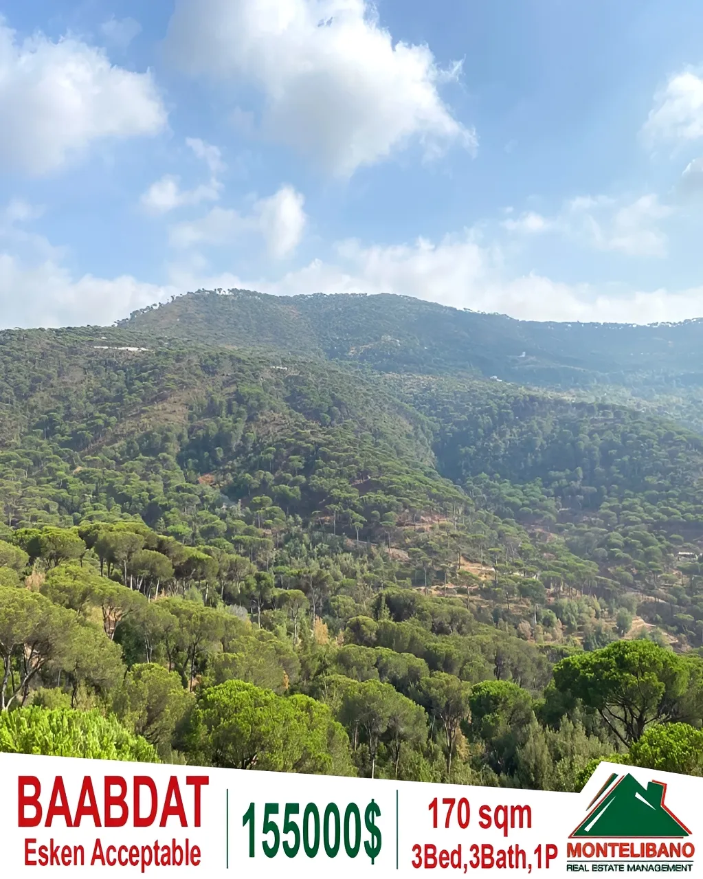 Apartment for sale in Baabdat, Lebanon - 3 bed, 3 bath