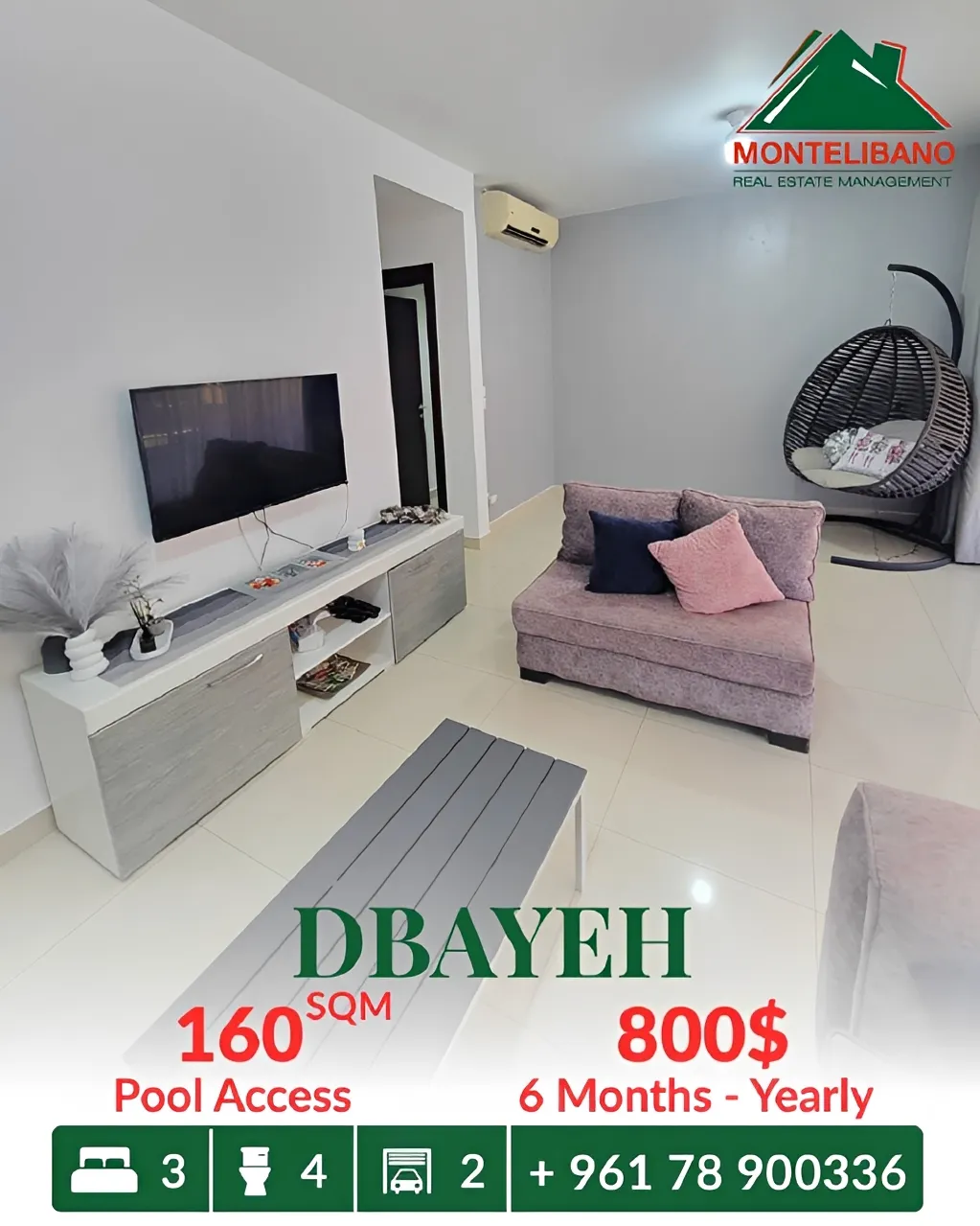 Apartment for rent in Dbayeh