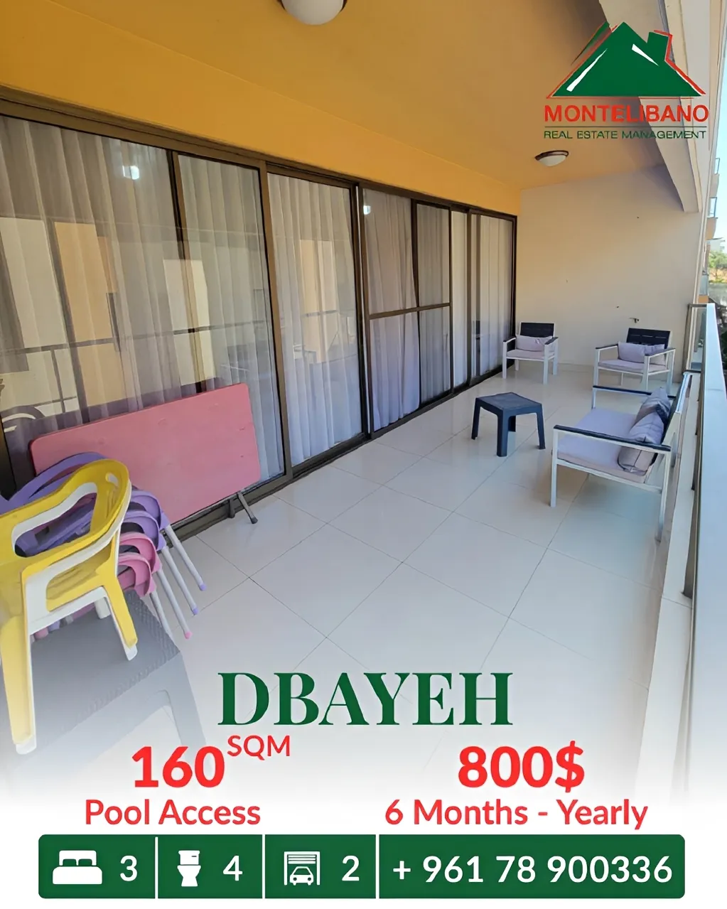Apartment for rent in Dbayeh
