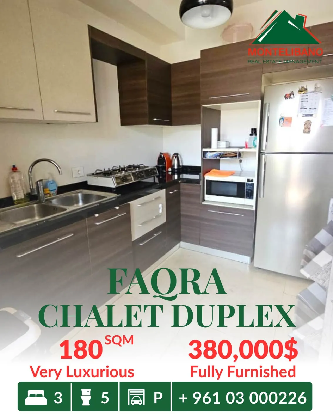 Duplex for sale in Faqra, Lebanon
