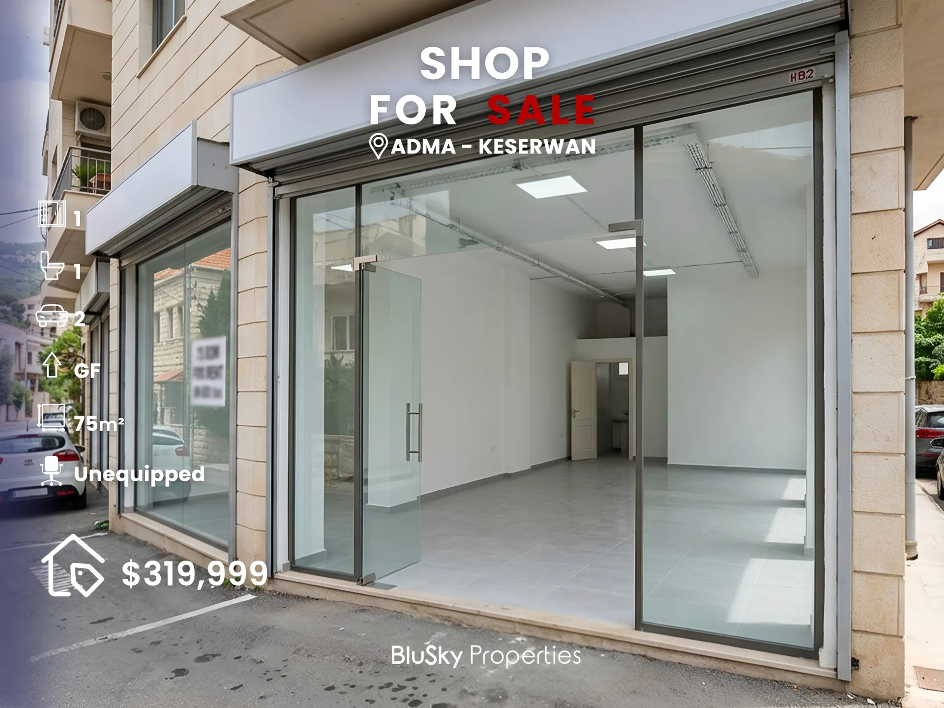 Shop for sale in Adma w dafnah, lebanon