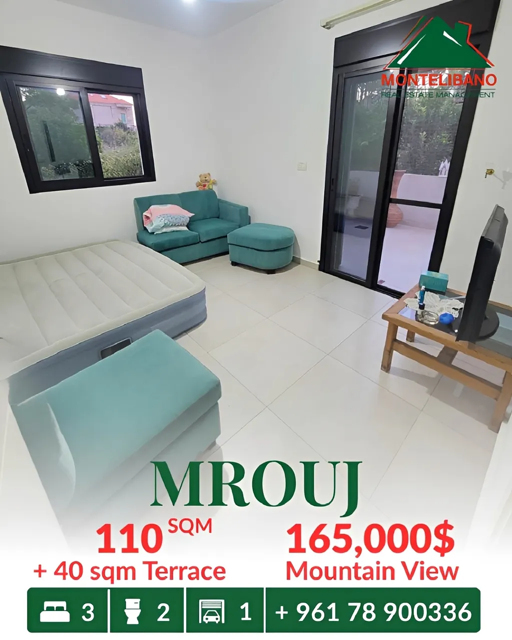 Apartment for sale in Mrouj, Lebanon