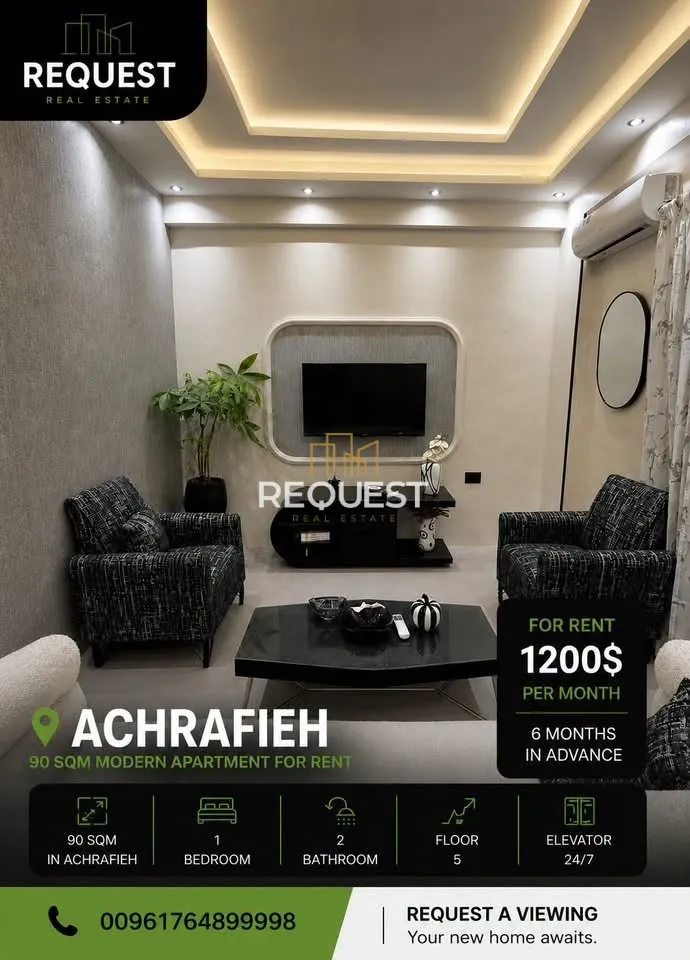 Apartment for rent in Achrafieh, beirut, lebanon - 1 bed, 2.0 bath