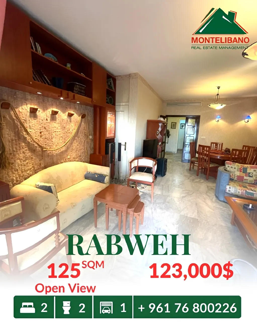 Apartment for sale in Rabweh, Bayrut, Lebanon