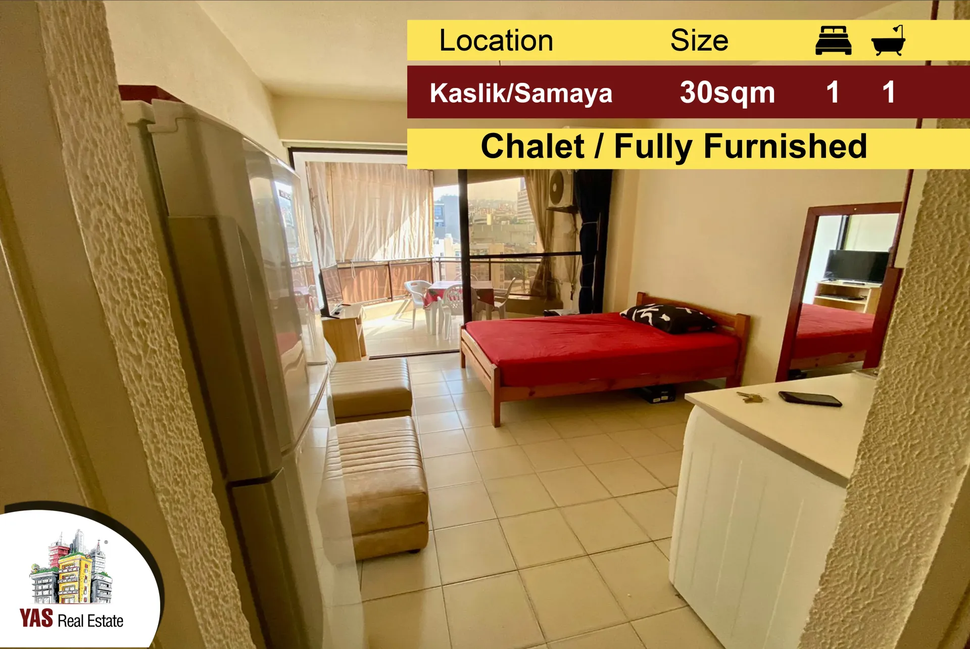 Apartment for Sale in Kaslik - 1 bed, 1 bath