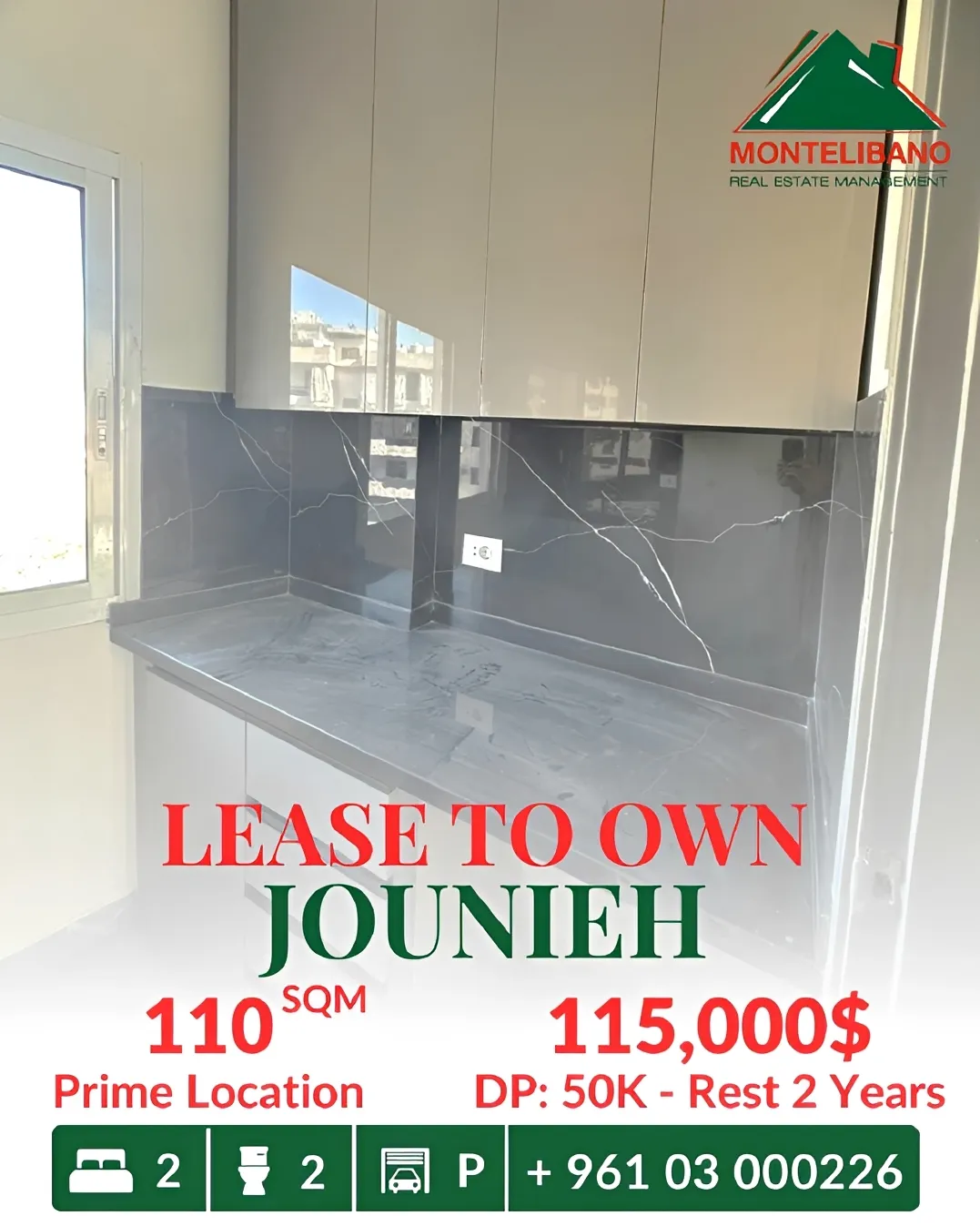 Apartment for sale in Jounieh, Lebanon - 2 bed, 2 bath