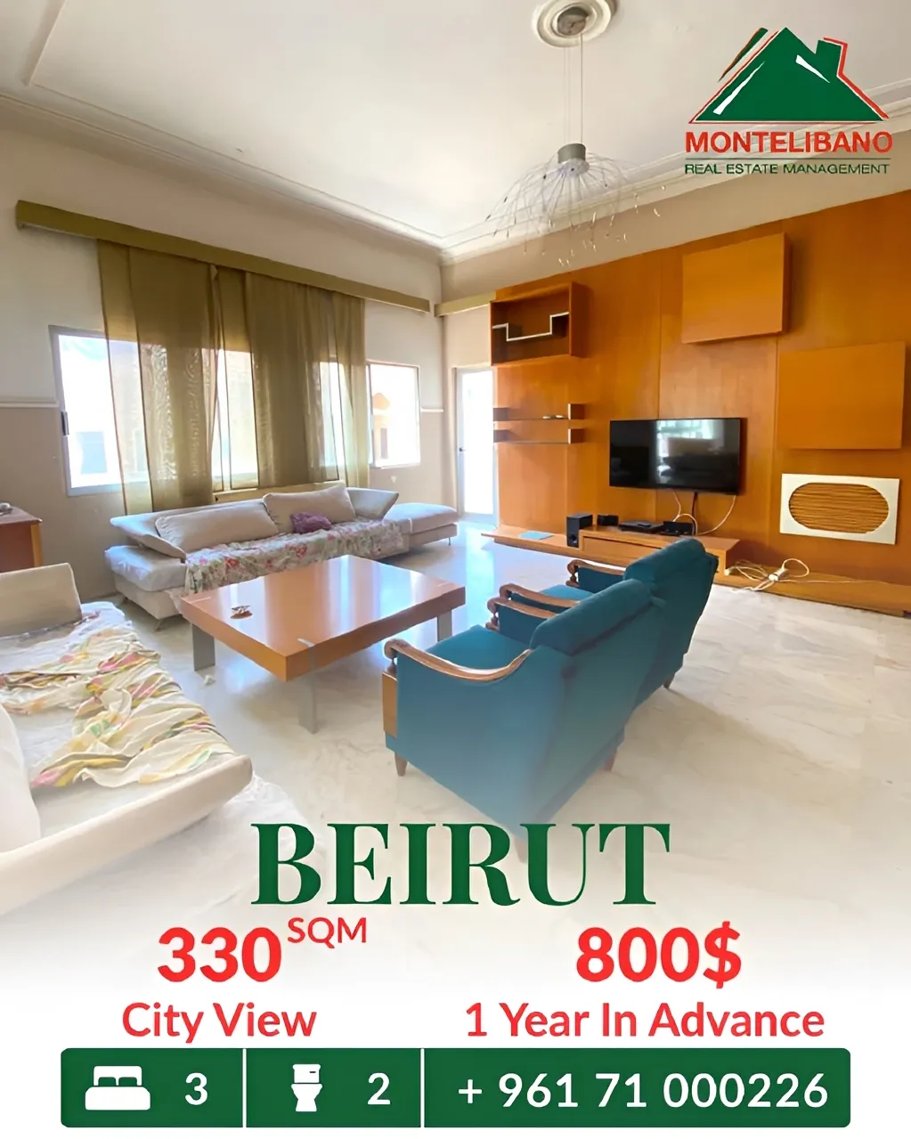Apartment for rent in Beirut, Lebanon