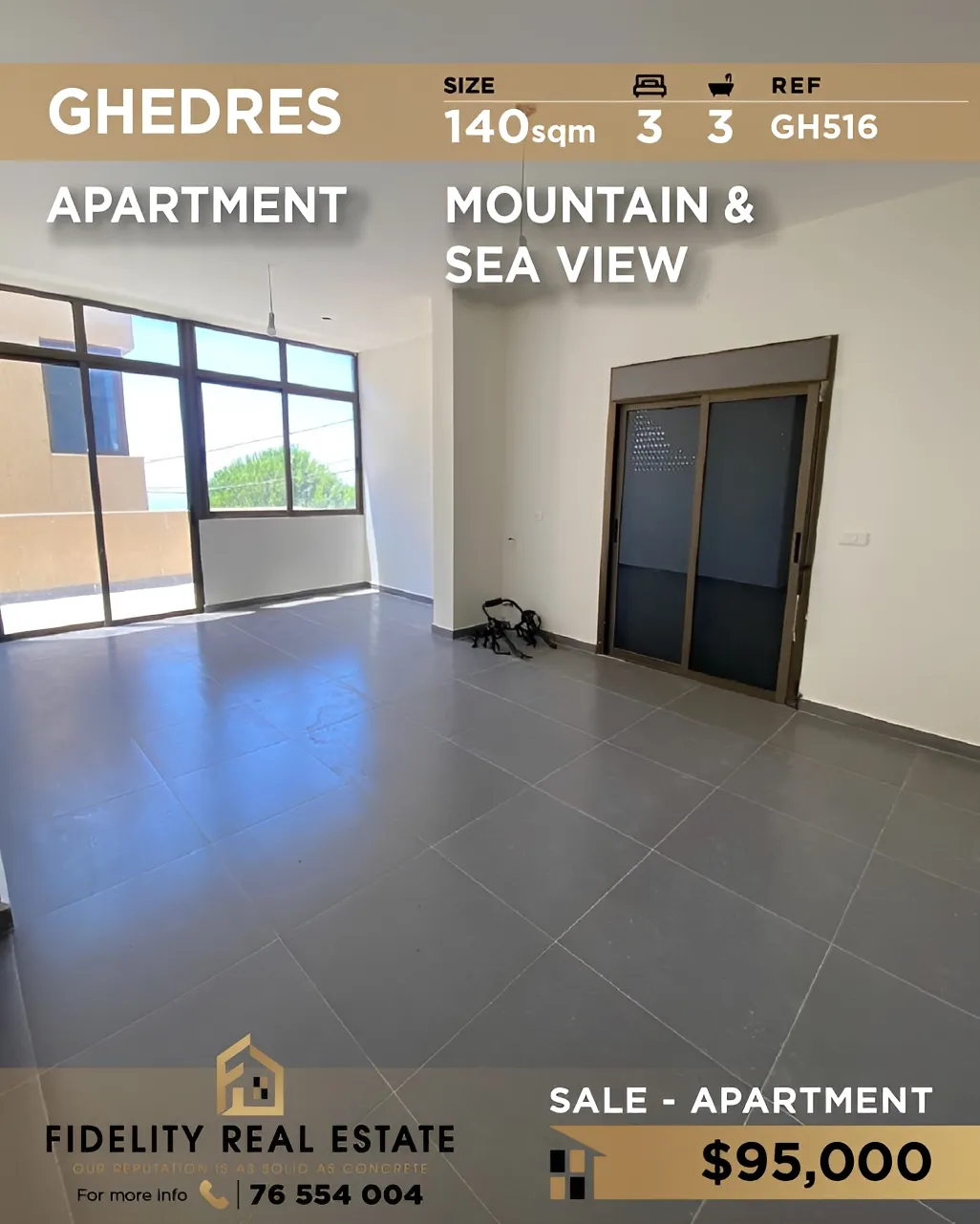 Apartment for sale in Ghadras, Lebanon - 3 bed, 3 bath