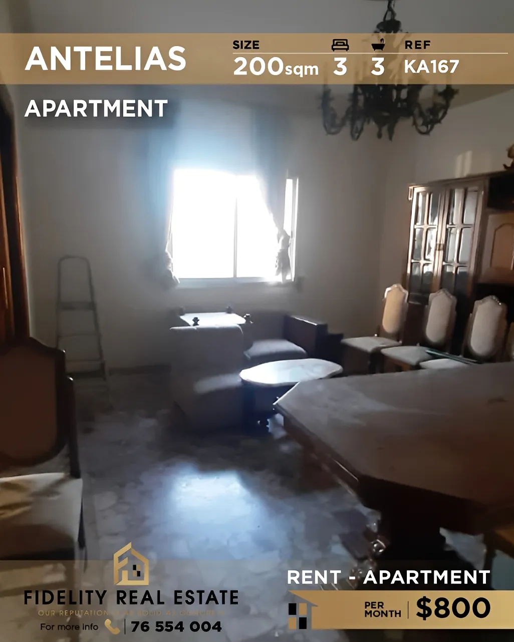 Apartment for rent in Antelias, Lebanon - 3 bed, 3 bath