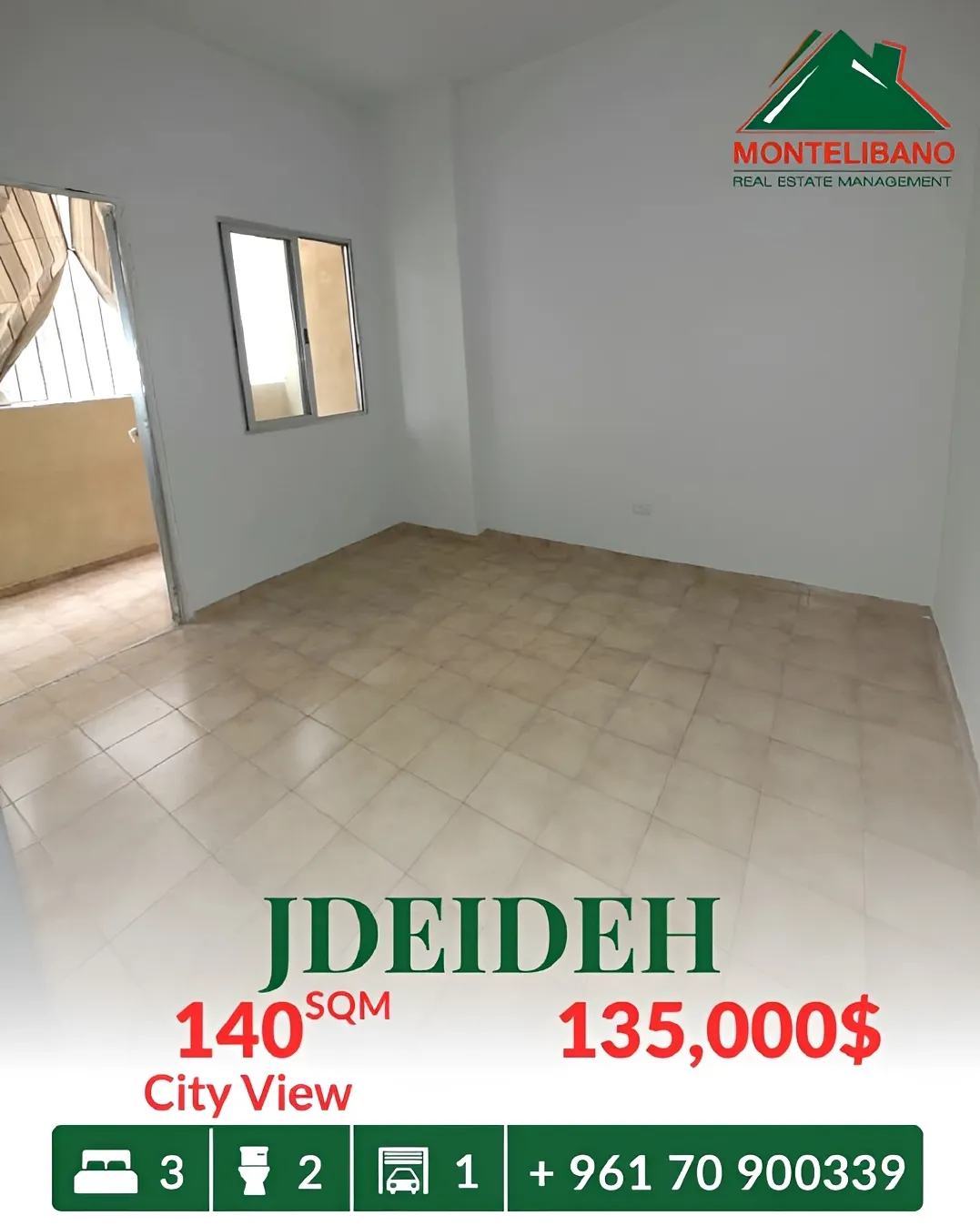 Apartment for sale in Jdeideh