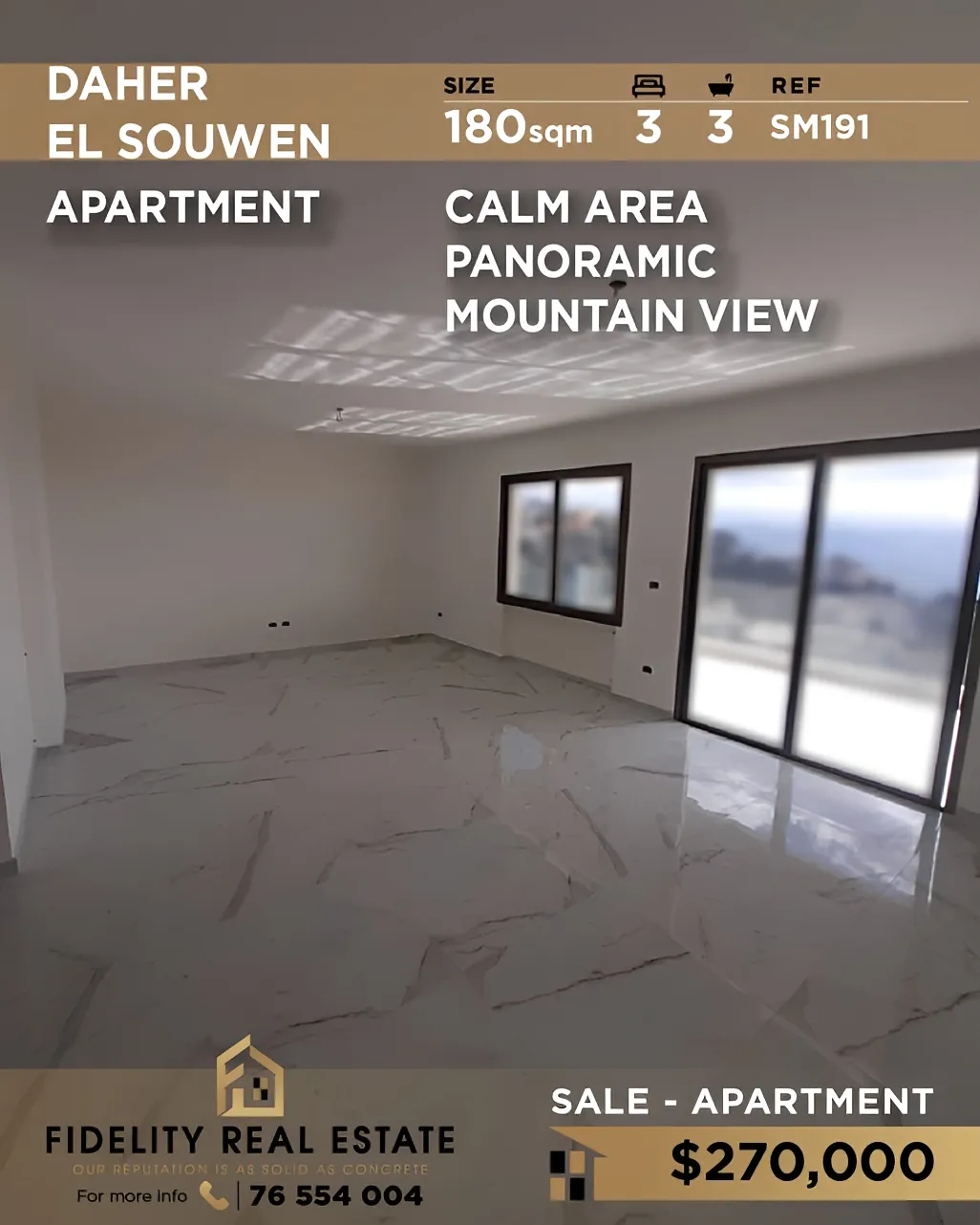 Apartment for sale in Dahr El Souane, Lebanon - 3 bed, 3 bath