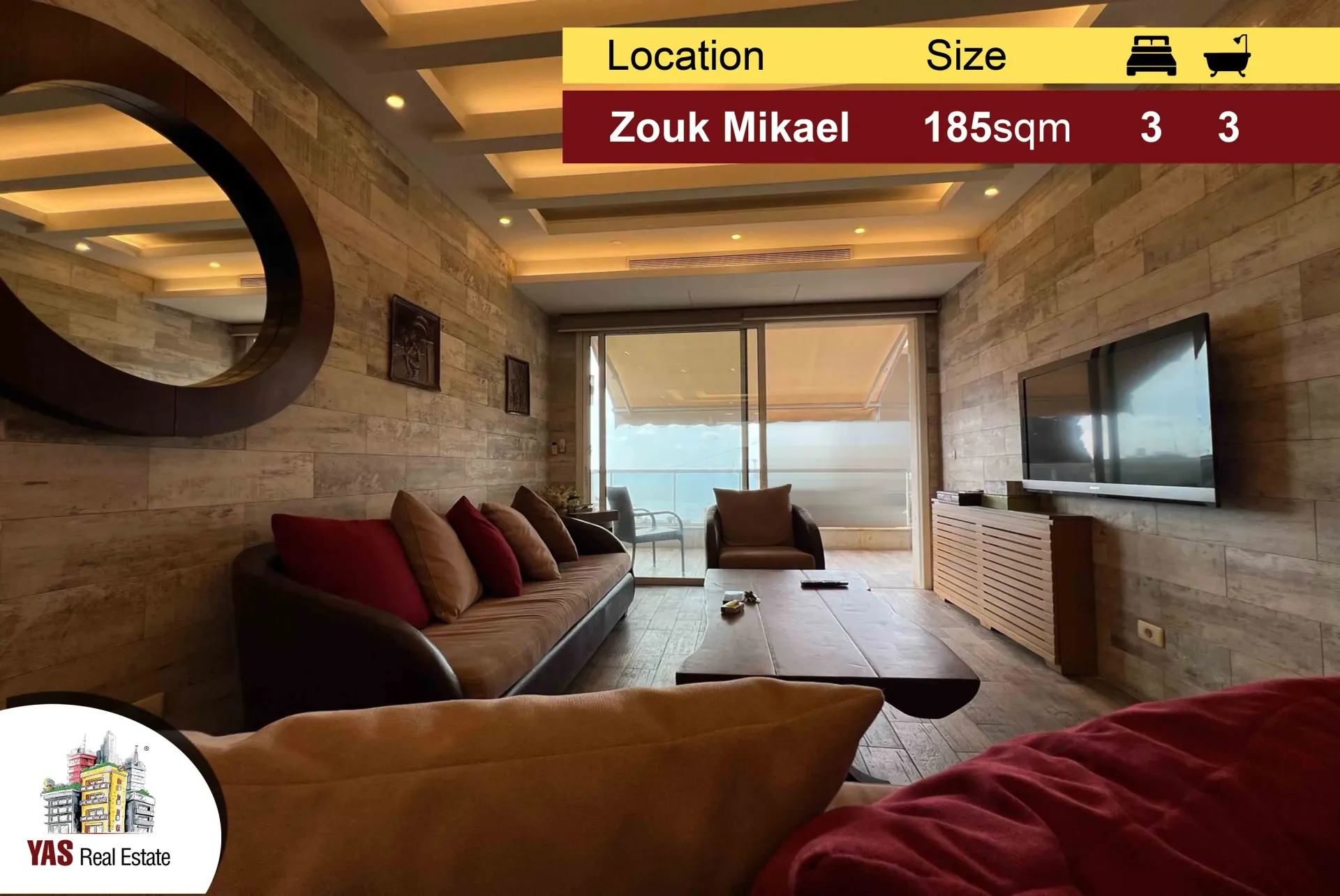 Apartment for Sale in Zouk Mikael - 3 bed, 3 bath