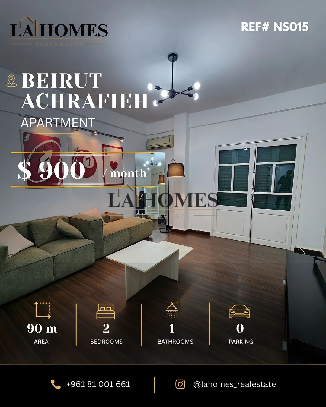 Apartment for rent in Achrafieh