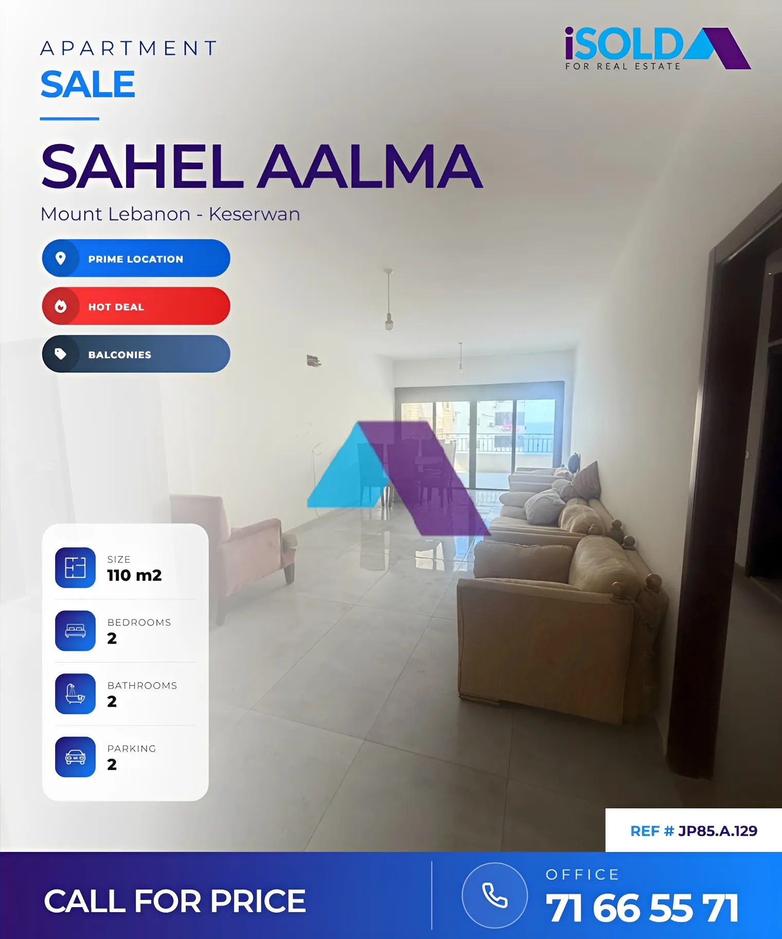 Apartment for sale in Sahel Aalma