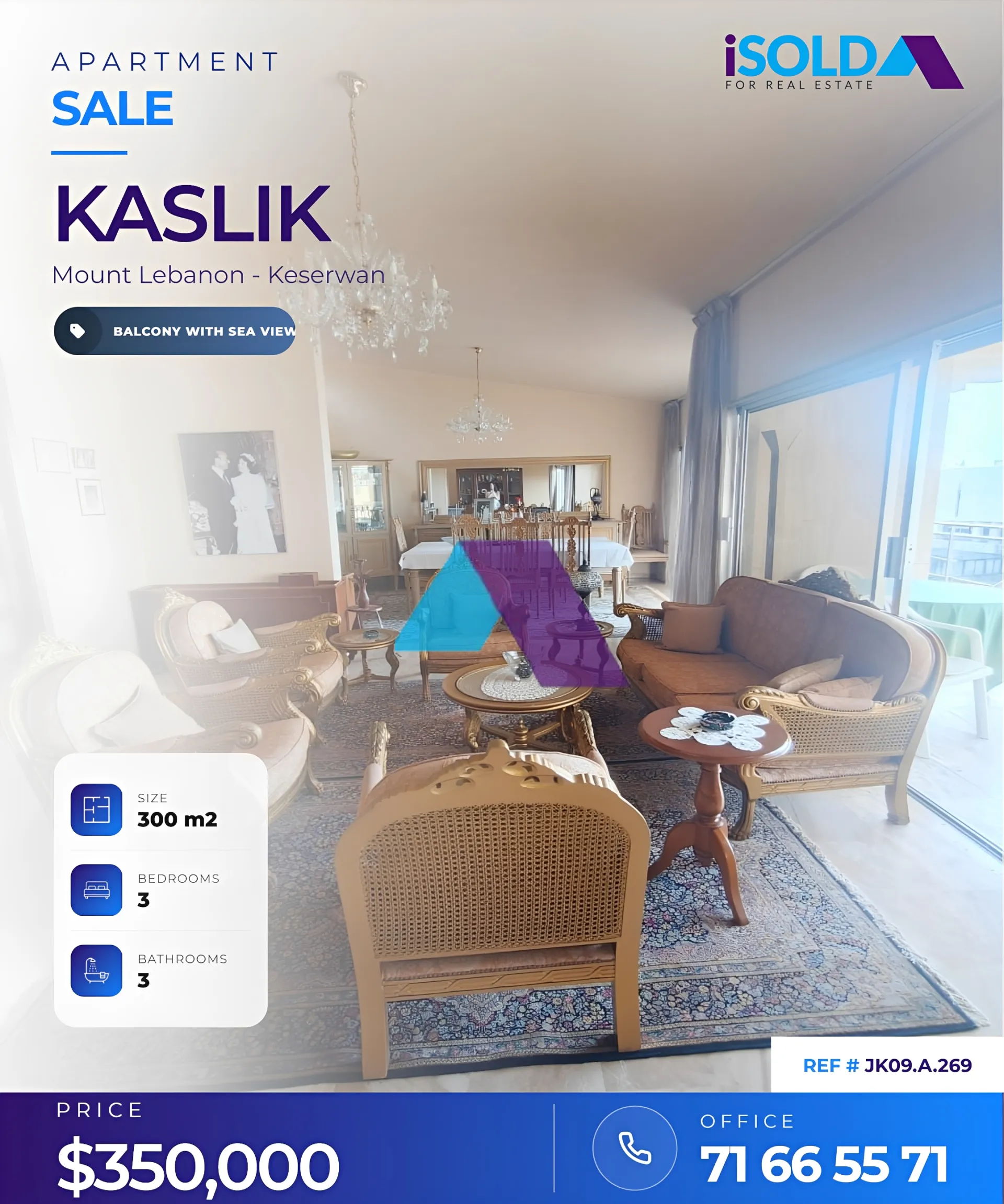 Apartment for sale in Kaslik, Lebanon