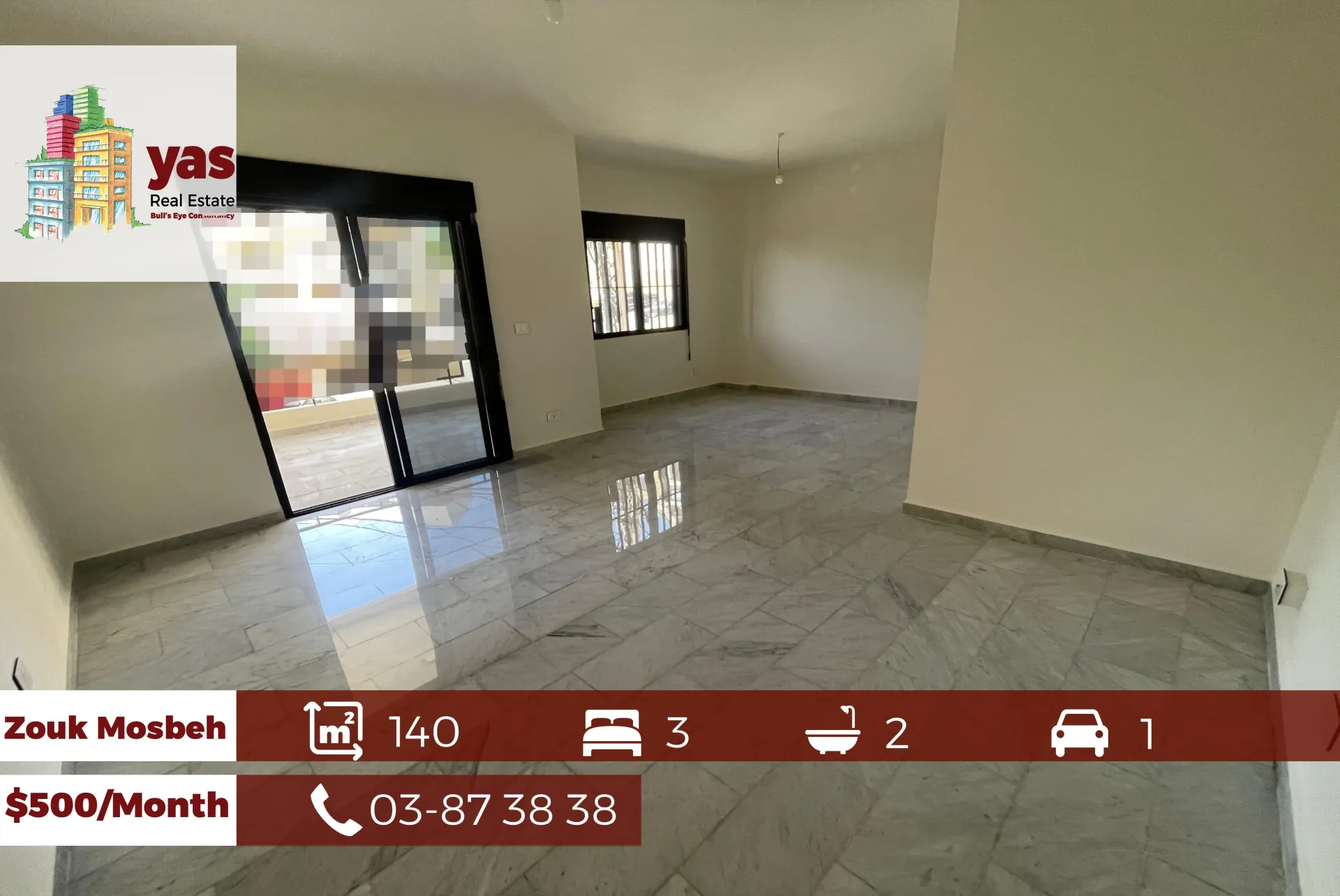 Apartment for Rent in Zouk Mosbeh - 3 bed, 2 bath