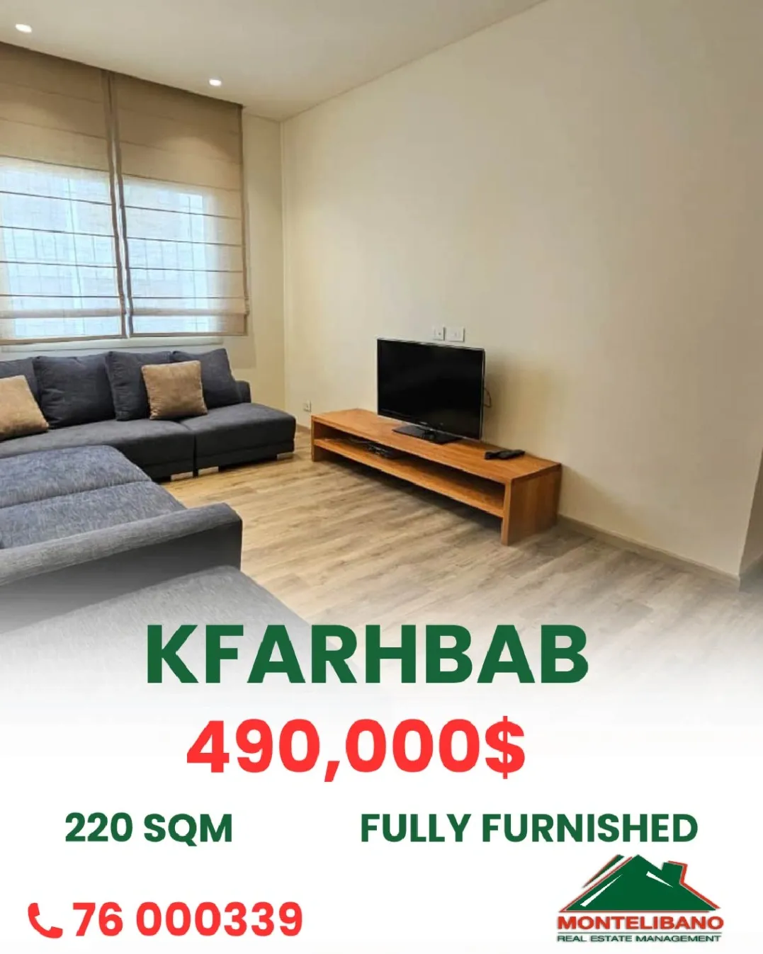 Apartment for sale in Kfar Hbab, Lebanon