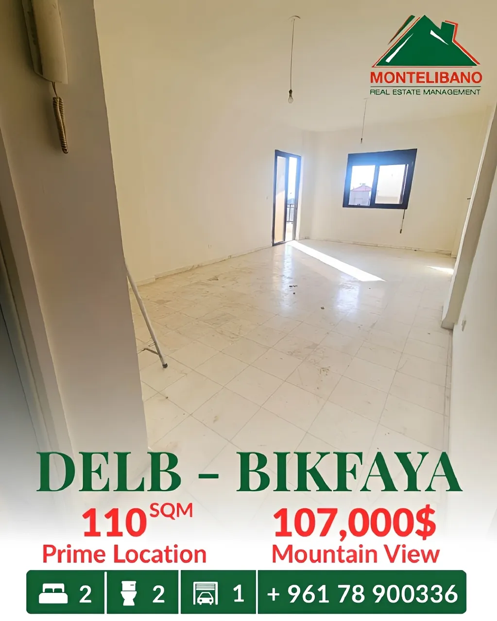 Apartment for sale in Delb, Lebanon - 2 bed, 2 bath