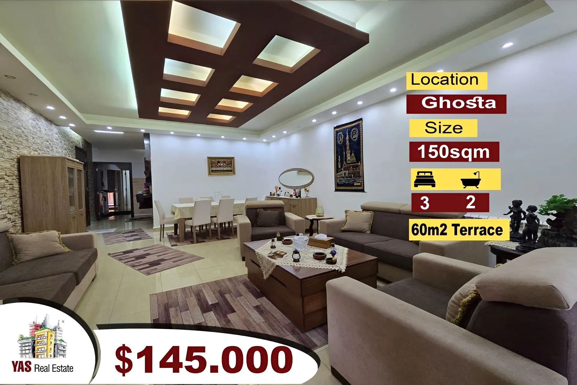 Apartment for Sale in Ghosta - 3 bed, 2 bath