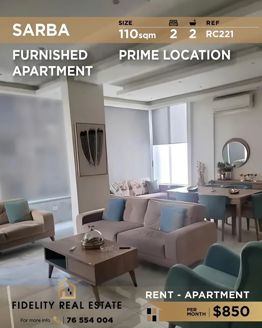 Apartment for rent in Sarba, Lebanon - 2 bed, 2 bath