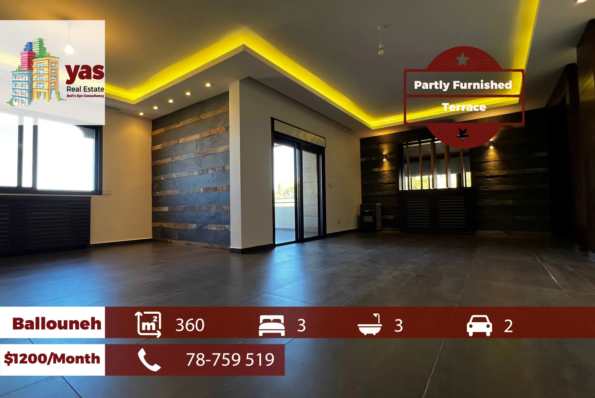 Apartment for Rent in Ballouneh