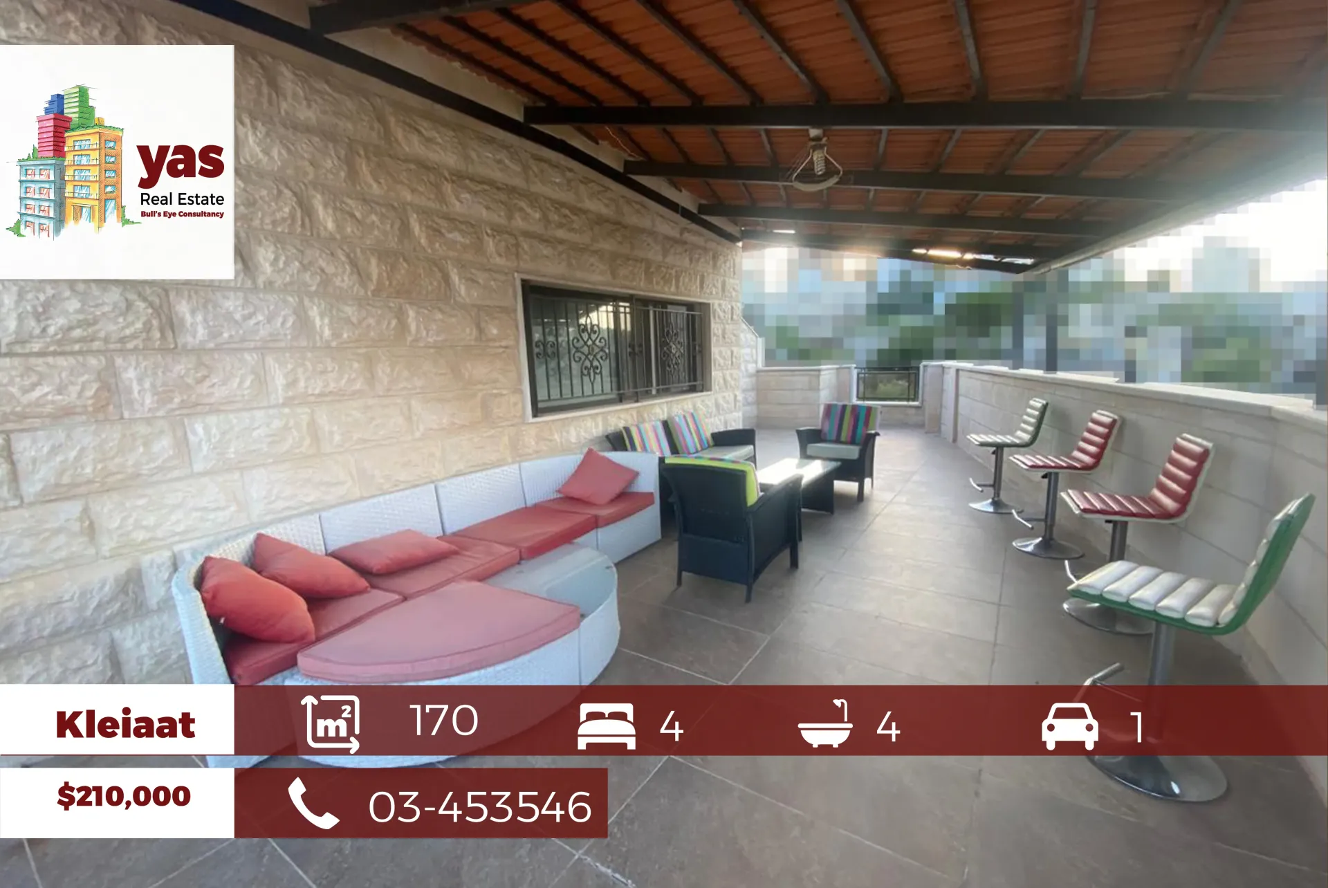 Apartment for Sale in Qleiat - 4 bed, 4 bath