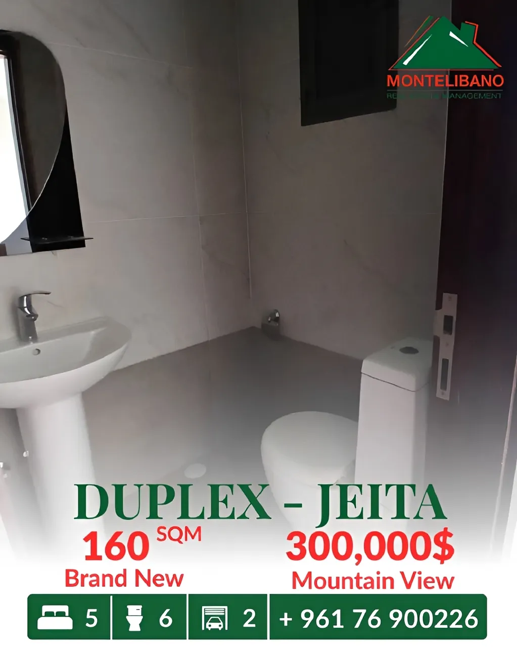 Duplex for sale in Jeita