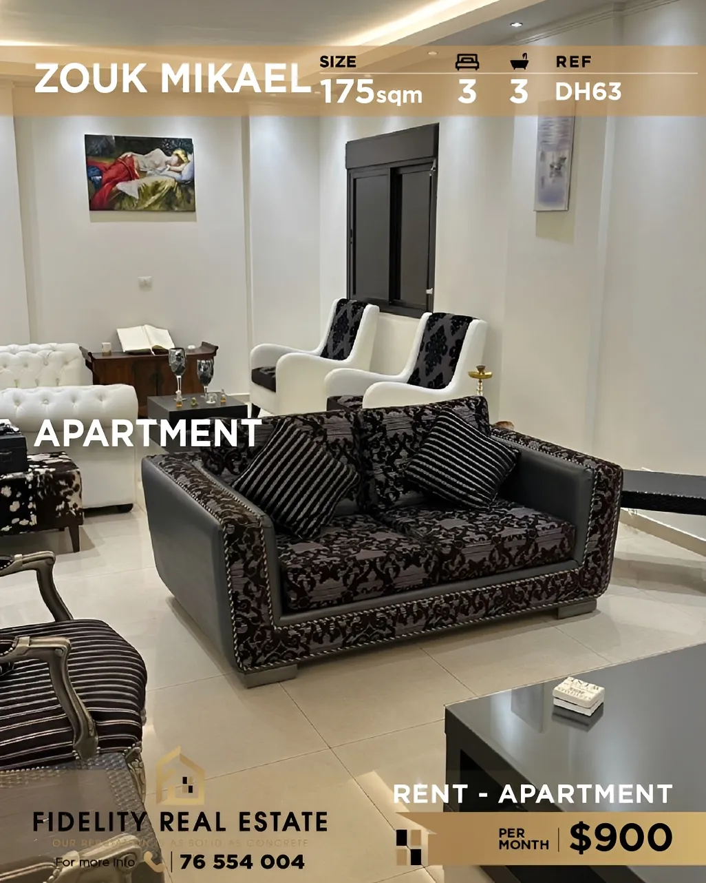 Apartment for rent in Zouk Mikael, Lebanon