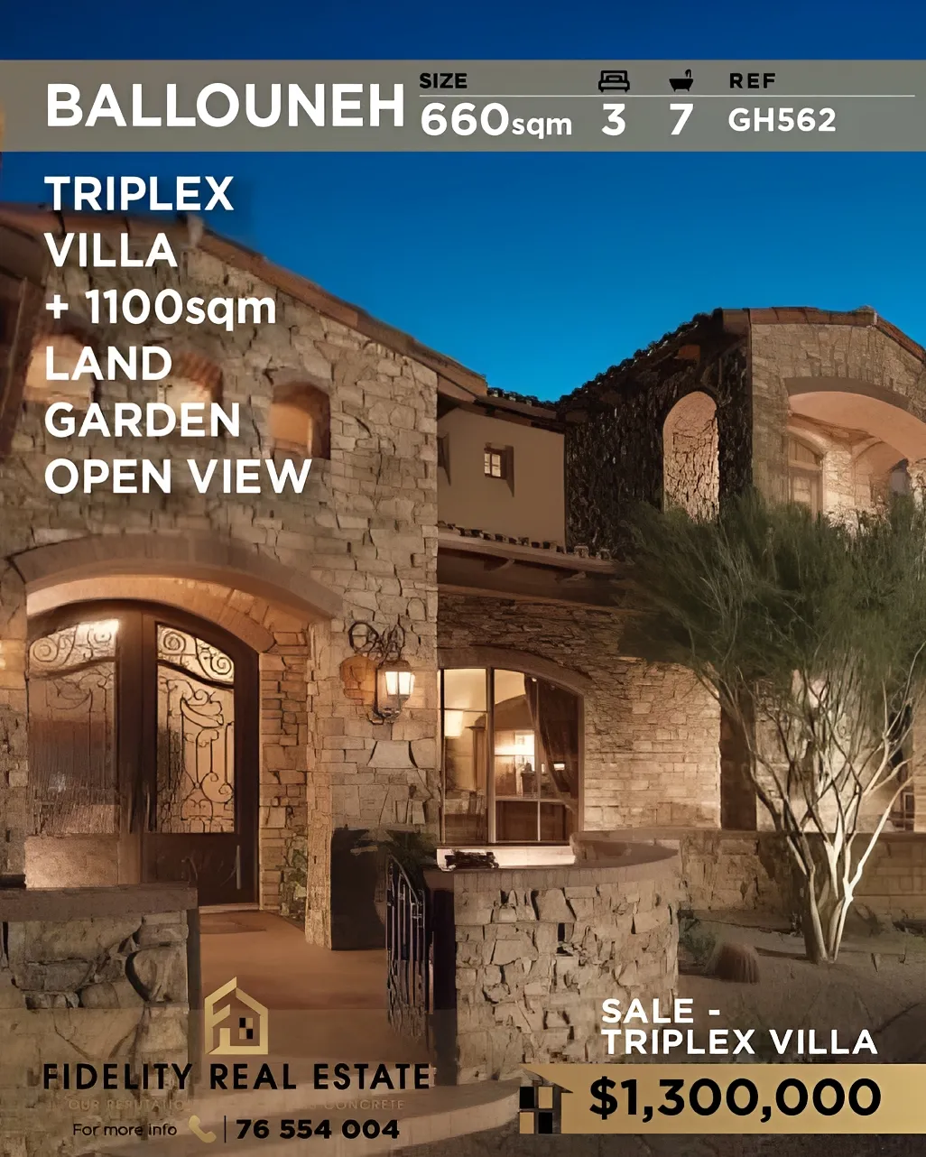 Villa for sale in Ballouneh, Lebanon