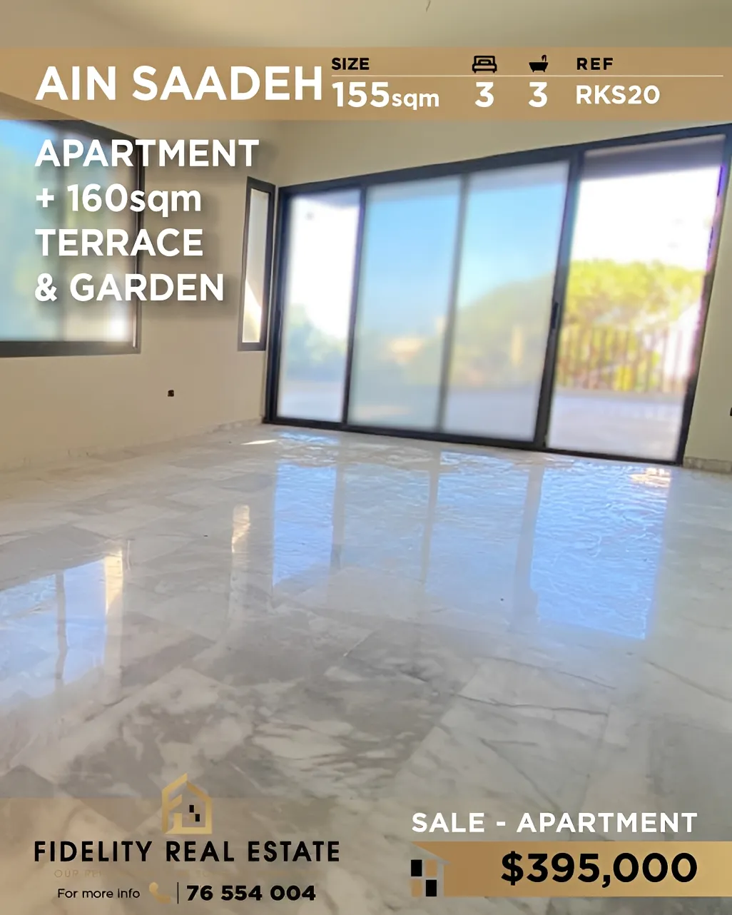 Apartment for sale in Ain Saadeh, Lebanon - 3 bed, 3 bath