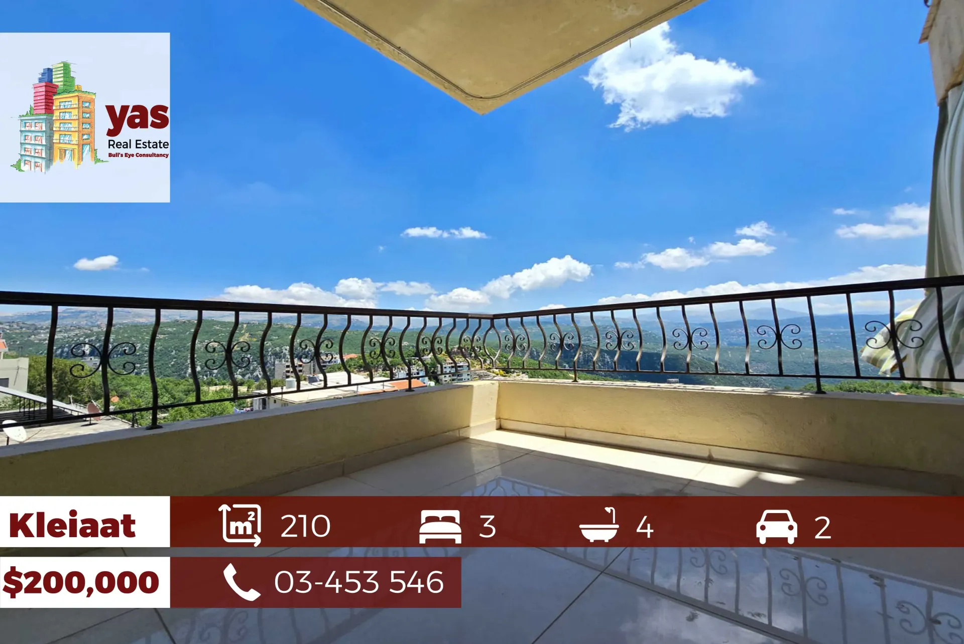 Apartment for Sale in Qlayaat - 3 bed, 4 bath