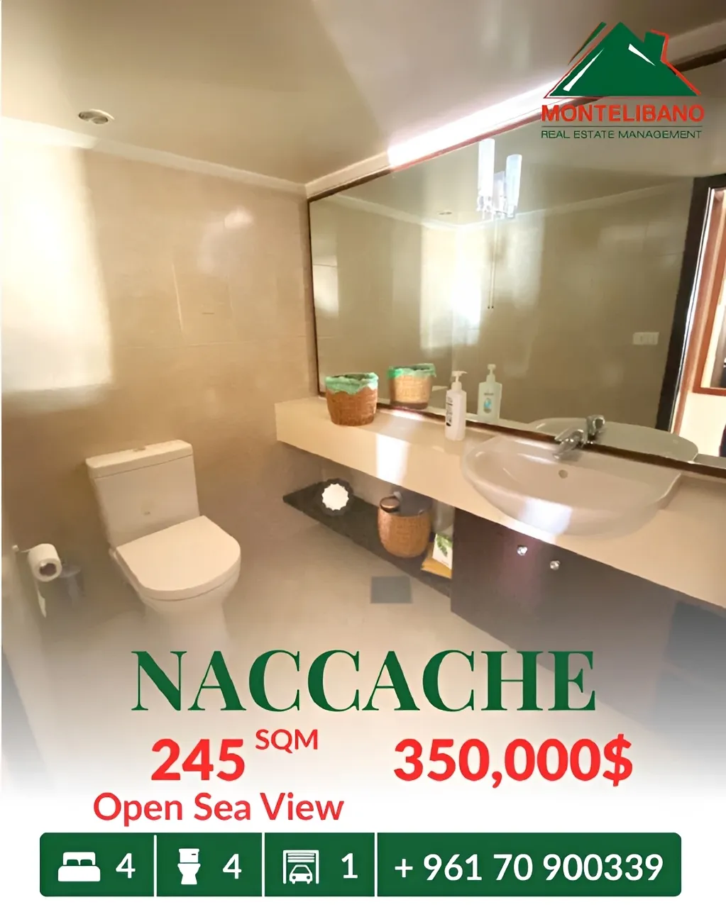 Apartment for sale in Naccache, Lebanon
