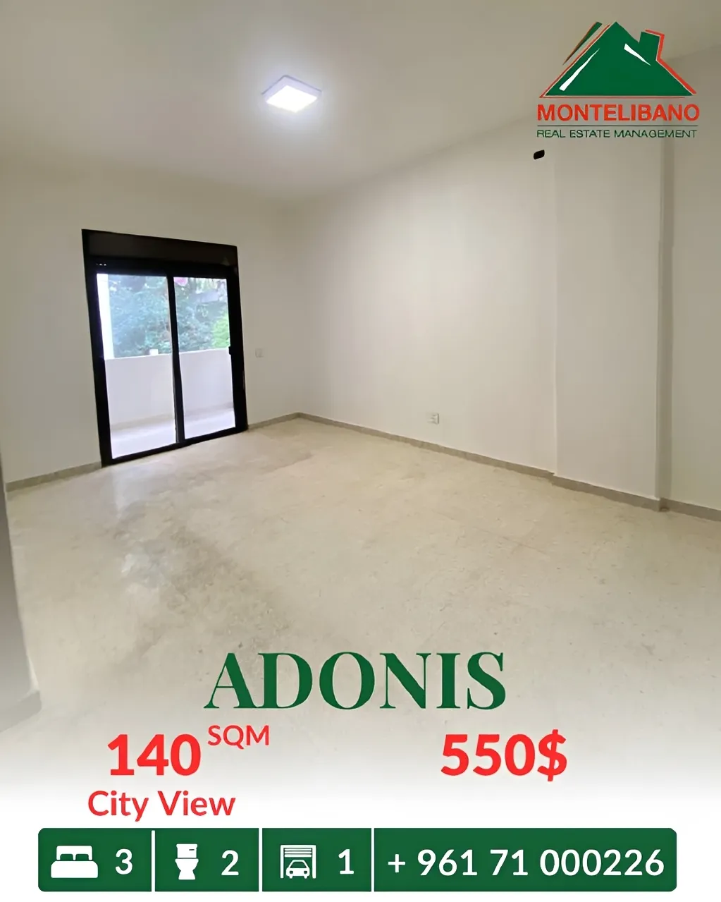 Apartment for rent in Adonis, Lebanon - 3 bed, 2 bath