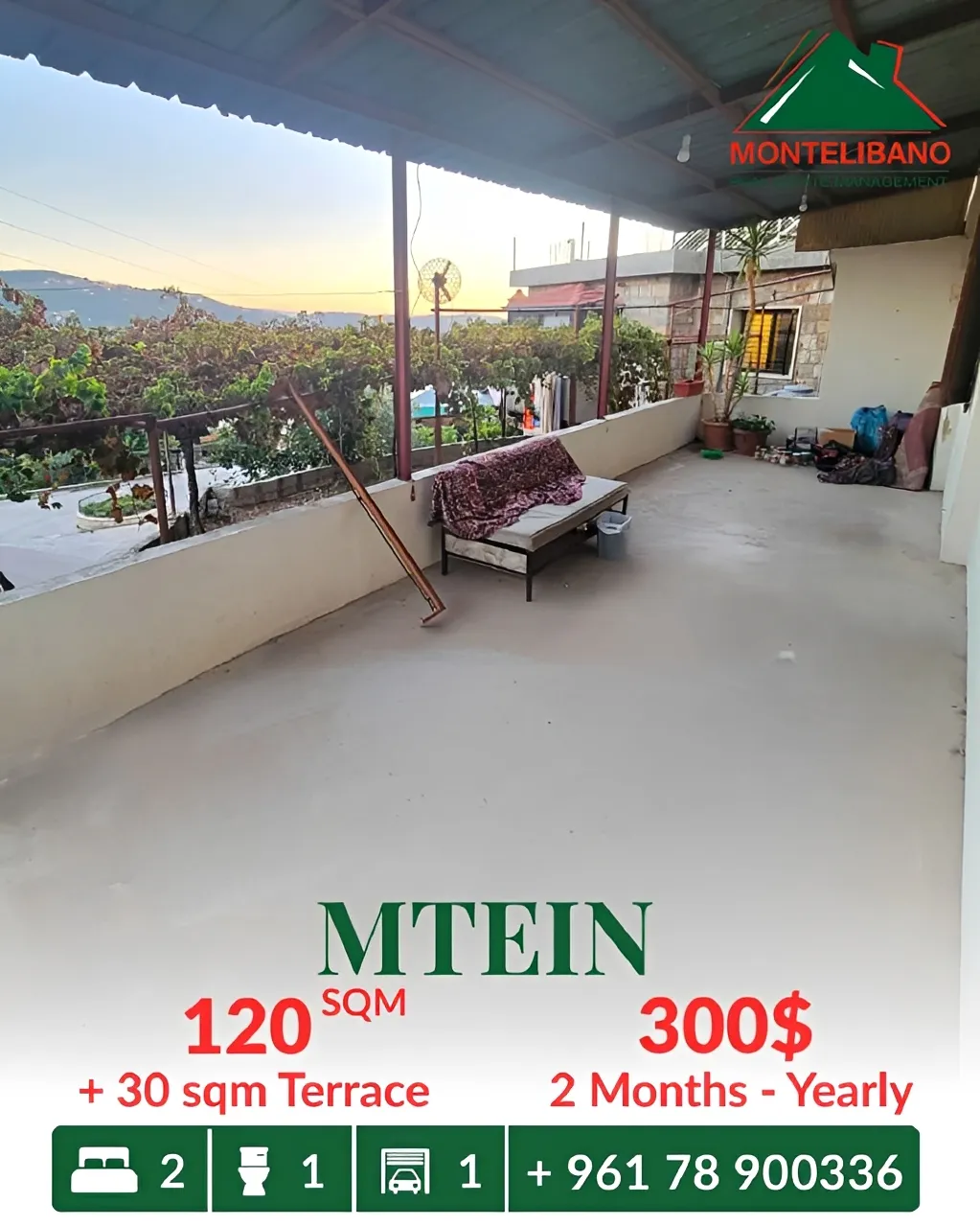 Apartment for rent in Mtein